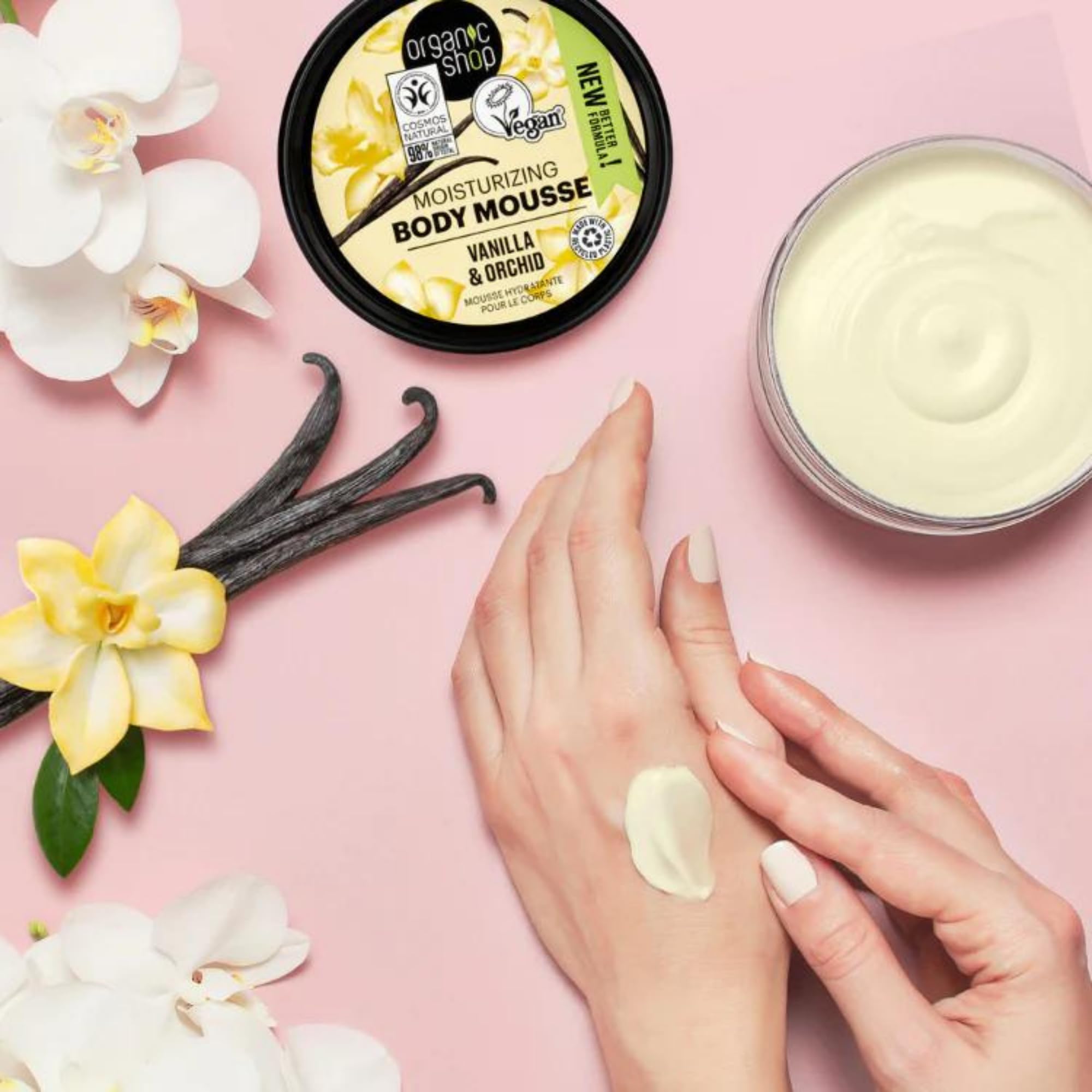 Organic Shop Moisturizing Body Mousse with Vanilla & Orchid, 250 ml 5