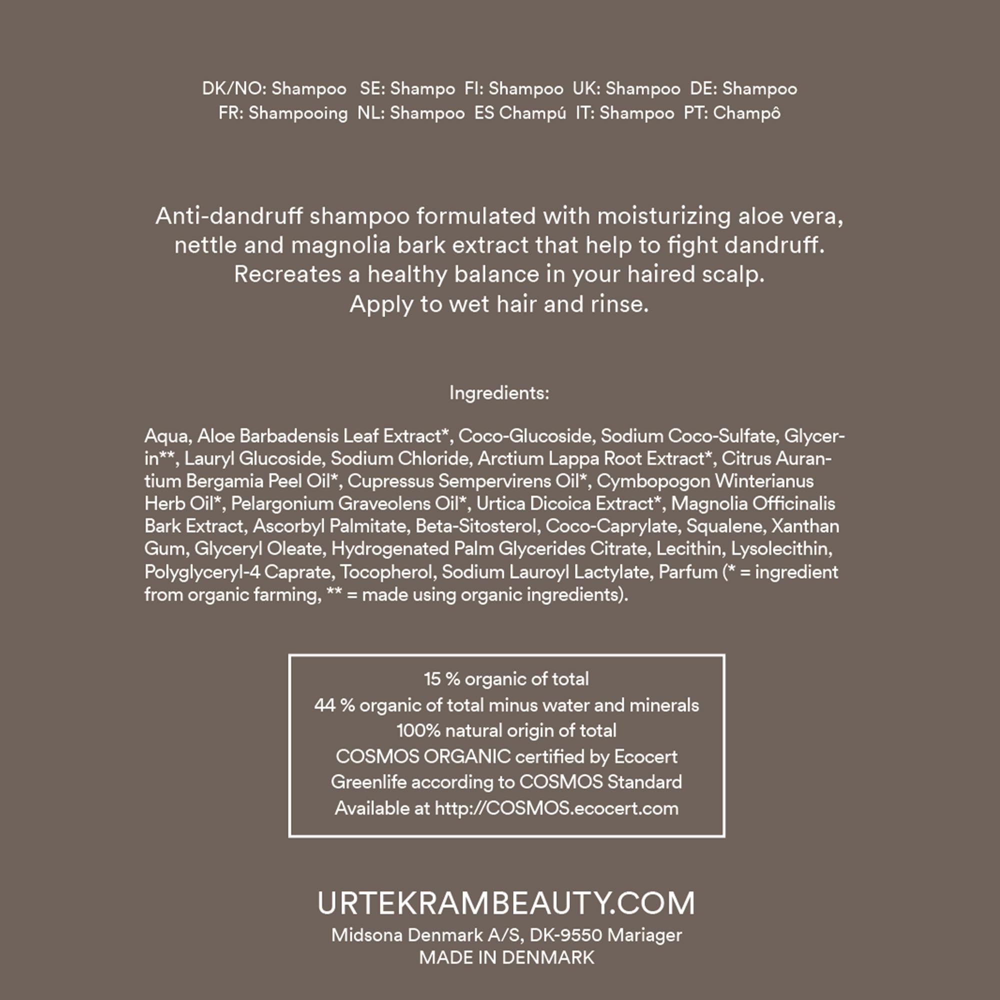 Urtekram Brennnessel-Shampoo für juckende Kopfhaut – Beruhigende Anti-Schuppen-Haarpflege 6