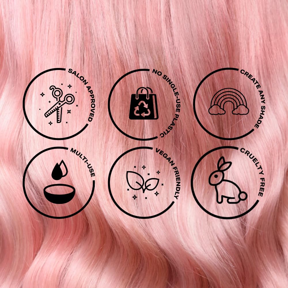 Shrine Drop It PINK Haarfarben-Tropfen | Semi-permanente, vegane, individuell anpassbare Haarfarbe | Mit Spülung mischen | Tierversuchsfreie temporäre Haarfarbe 9