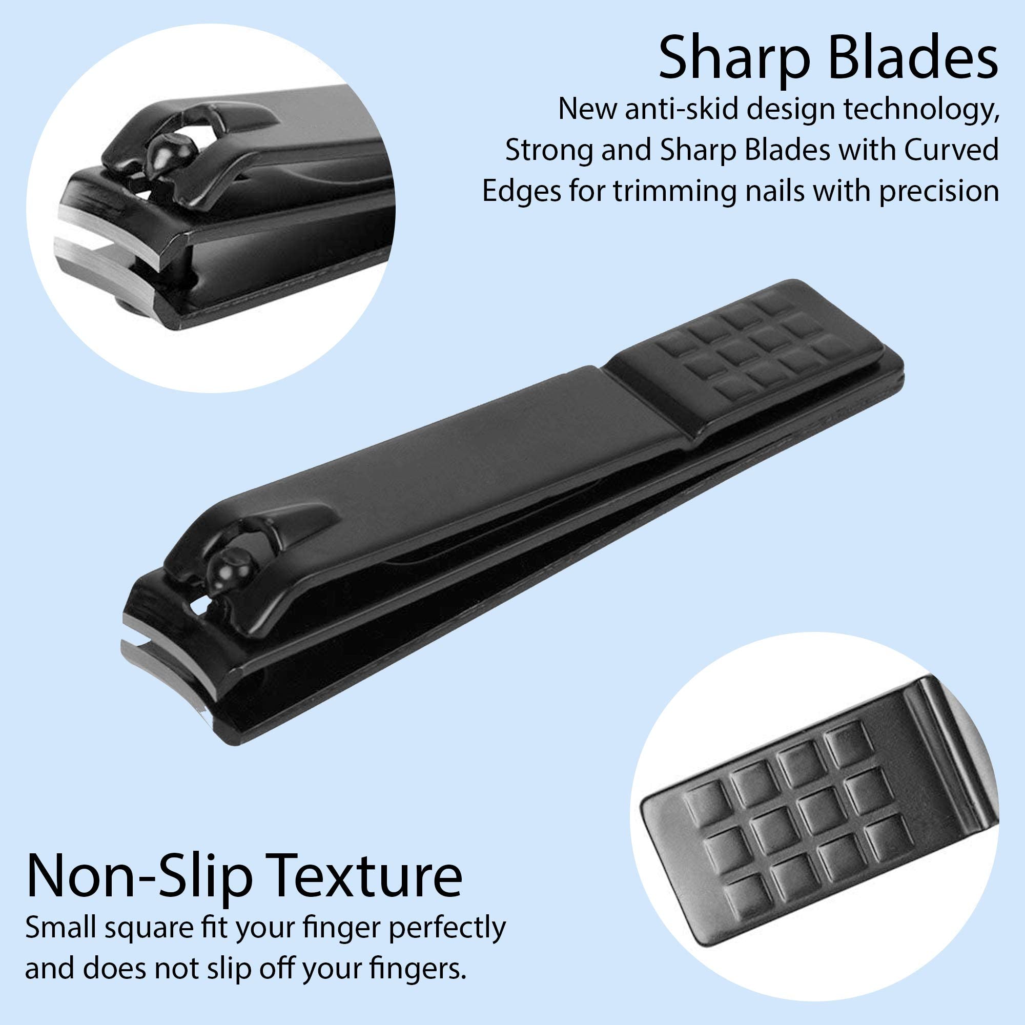 iSOUL Nagelknipser Maniküre-Set 12-teilig Herren, Damen Edelstahl Professionell 3