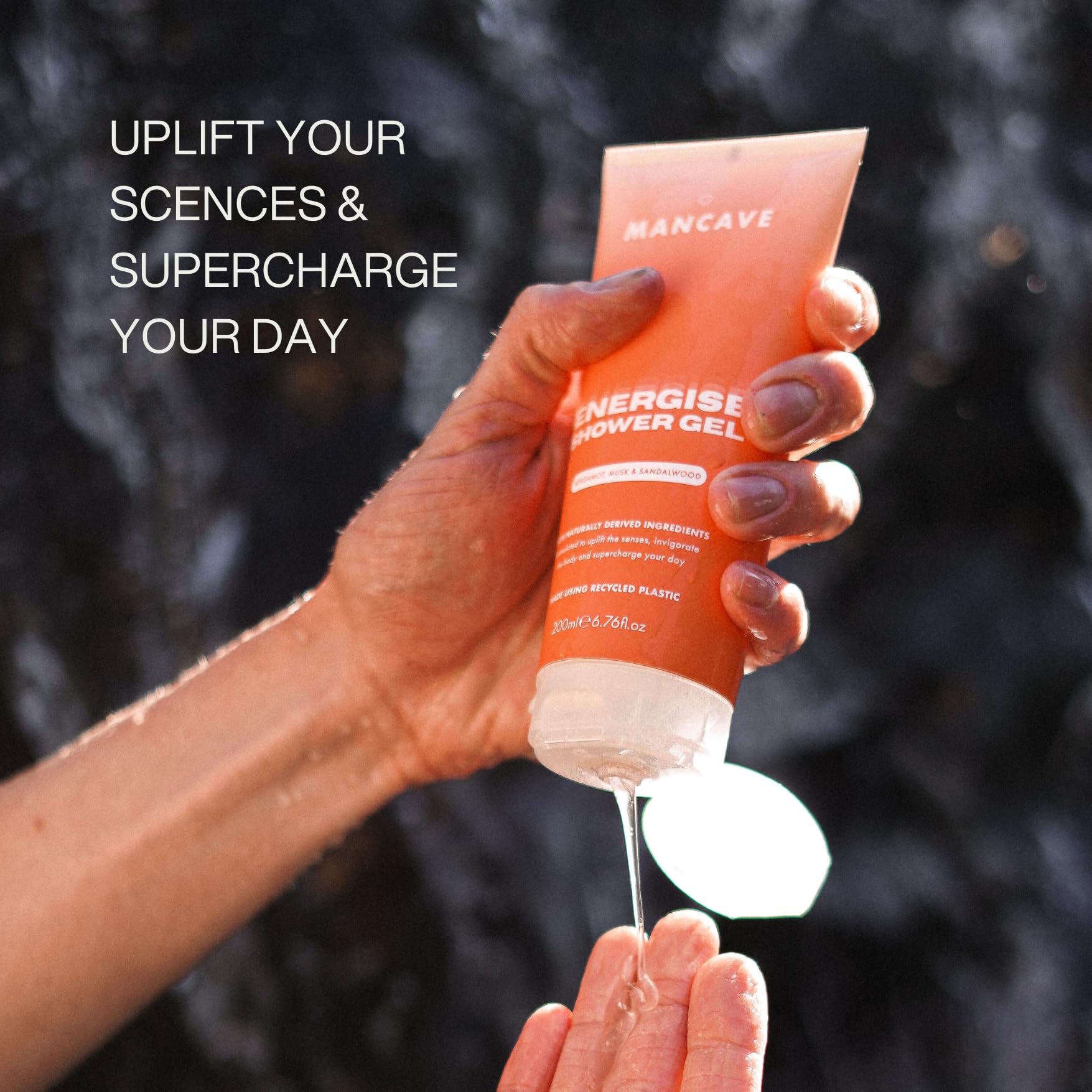 ManCave Energise Shower Gel for Men with Bergamot, Musk, and Sandalwood 3