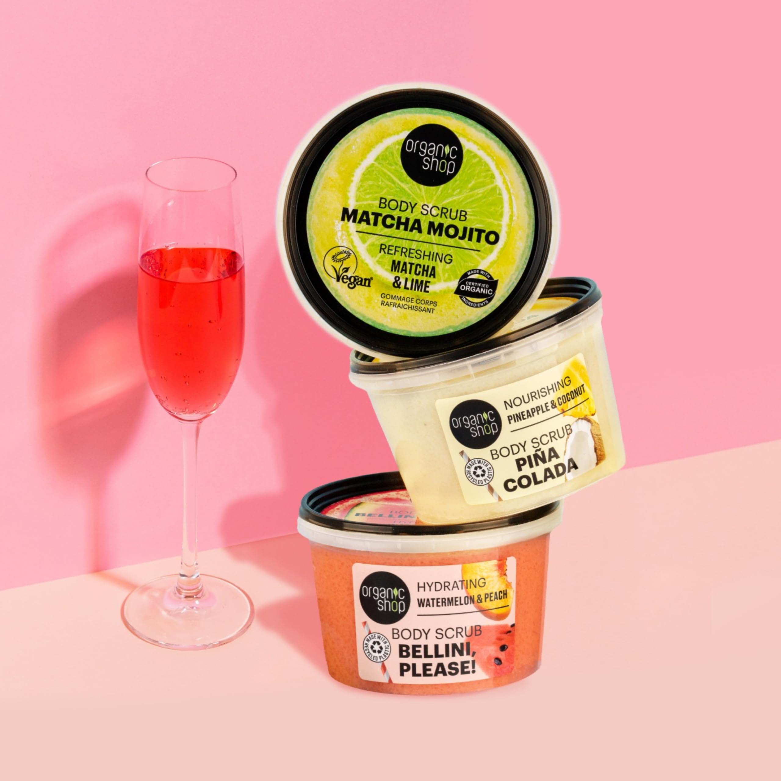 Organic Shop Hydrating Body Scrub with Watermelon & Peach Extracts 250ml 8