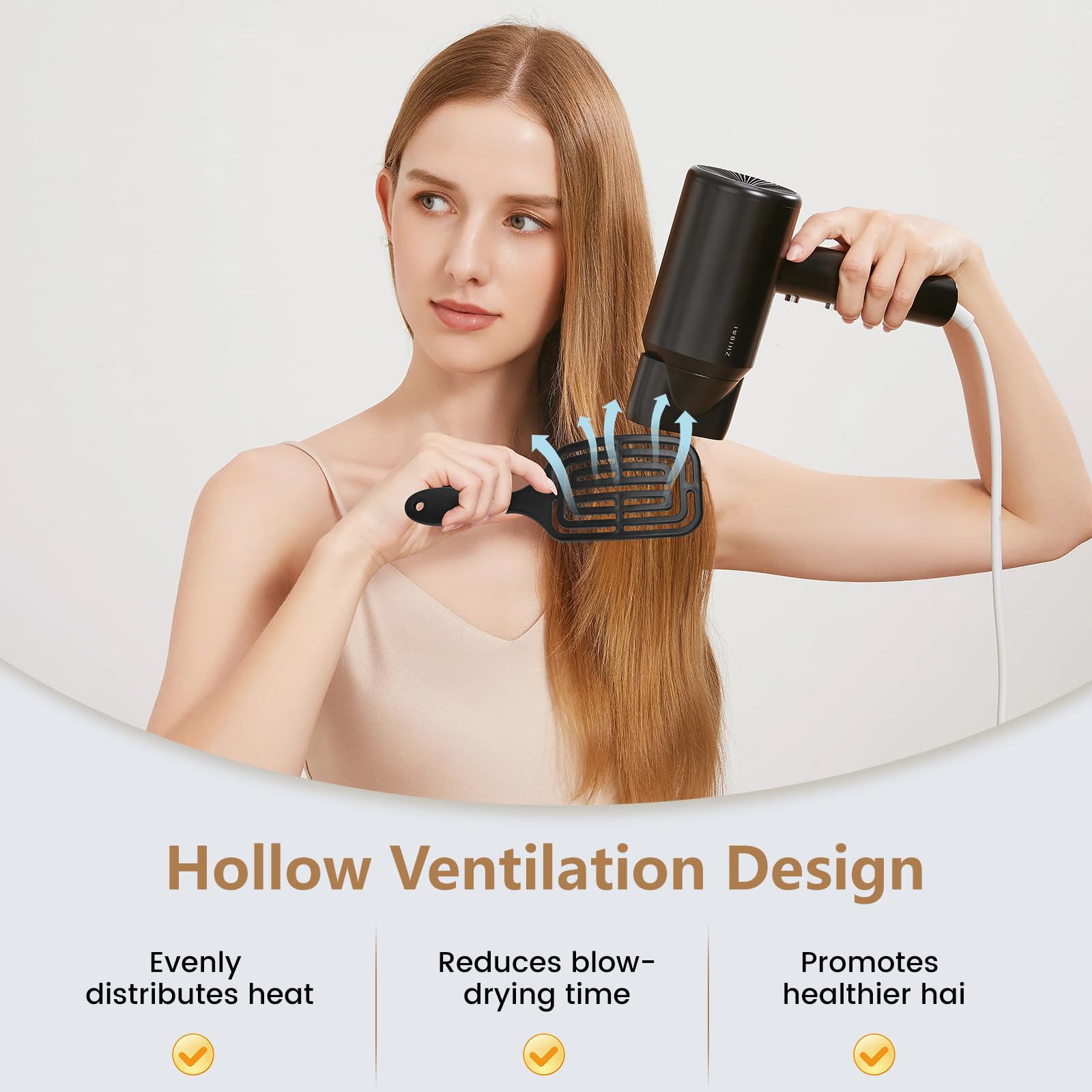 Oderra Ergonomic Anti-Breakage Hairbrush for Wet or Dry Hair 5