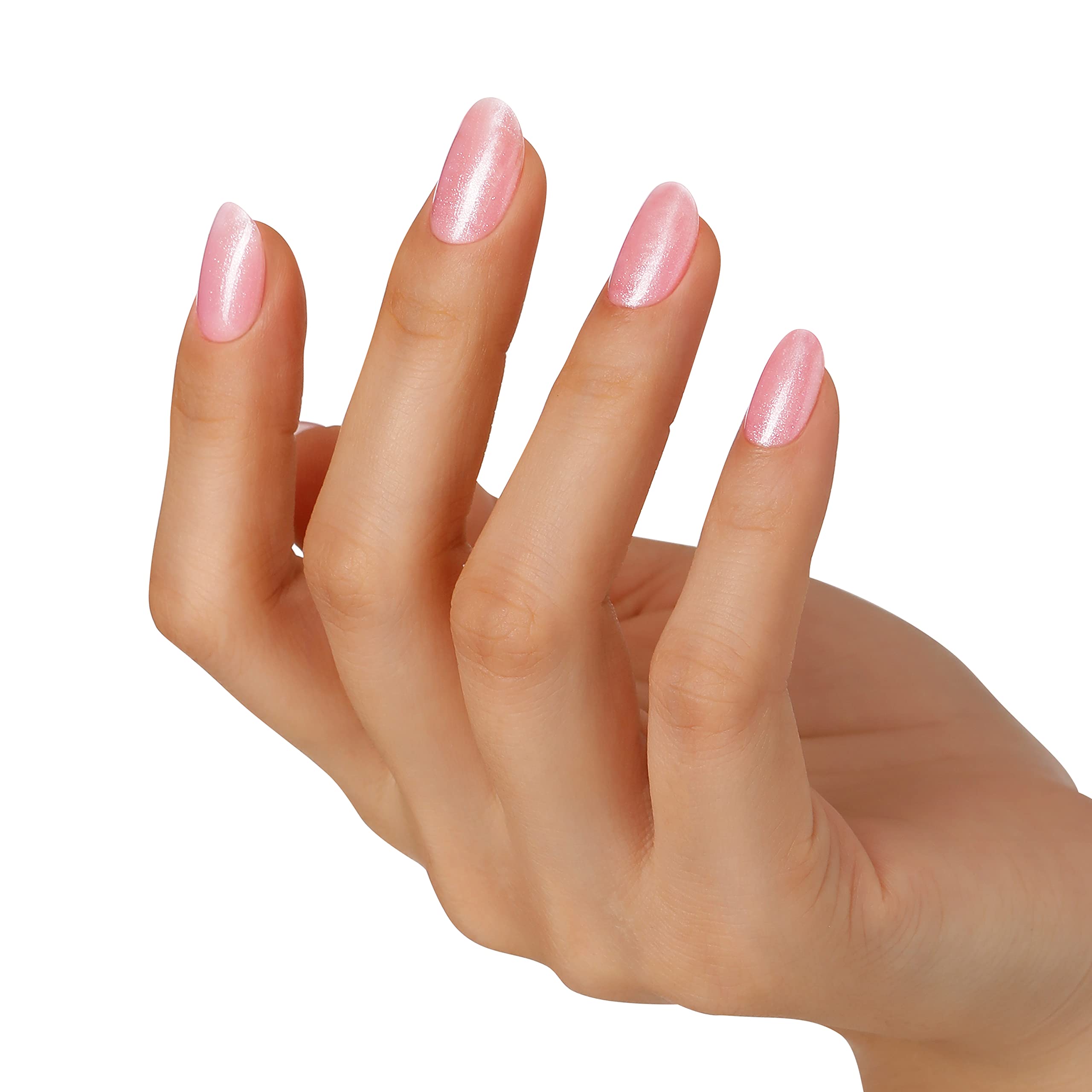 BLUESKY Gel Nail Polish - Grapefruit Sparkle 80546, Light Pink, 10 ml, High-Gloss Wear 3