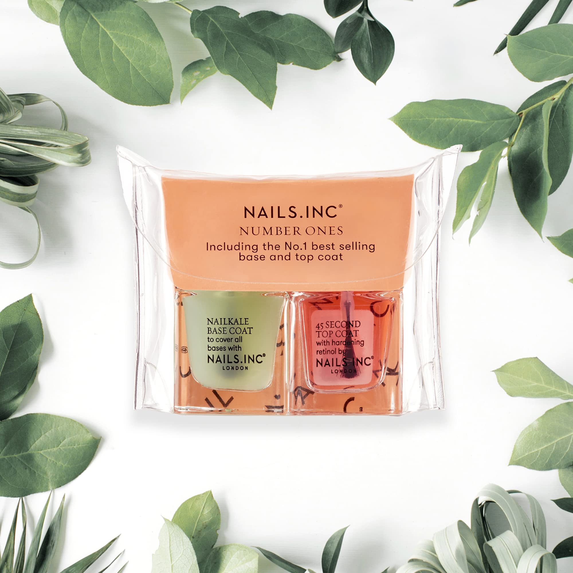 Nails.INC Number Ones Mini Nail Duo with Retinol Top Coat and Base Coat