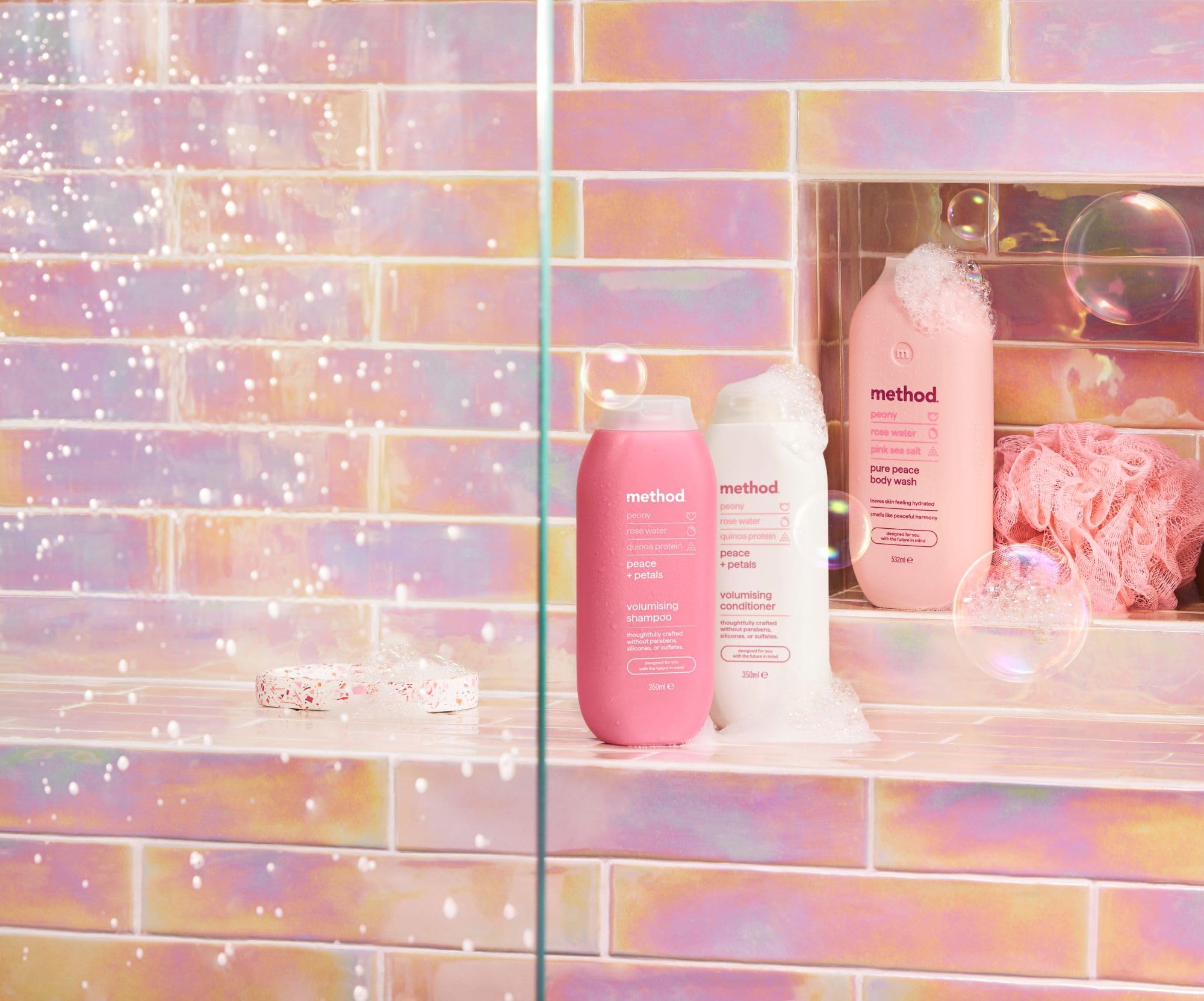 Method Volumising Shampoo, Peace and Petals, Peony, Rose Water & Quinoa Protein, 350ml 10