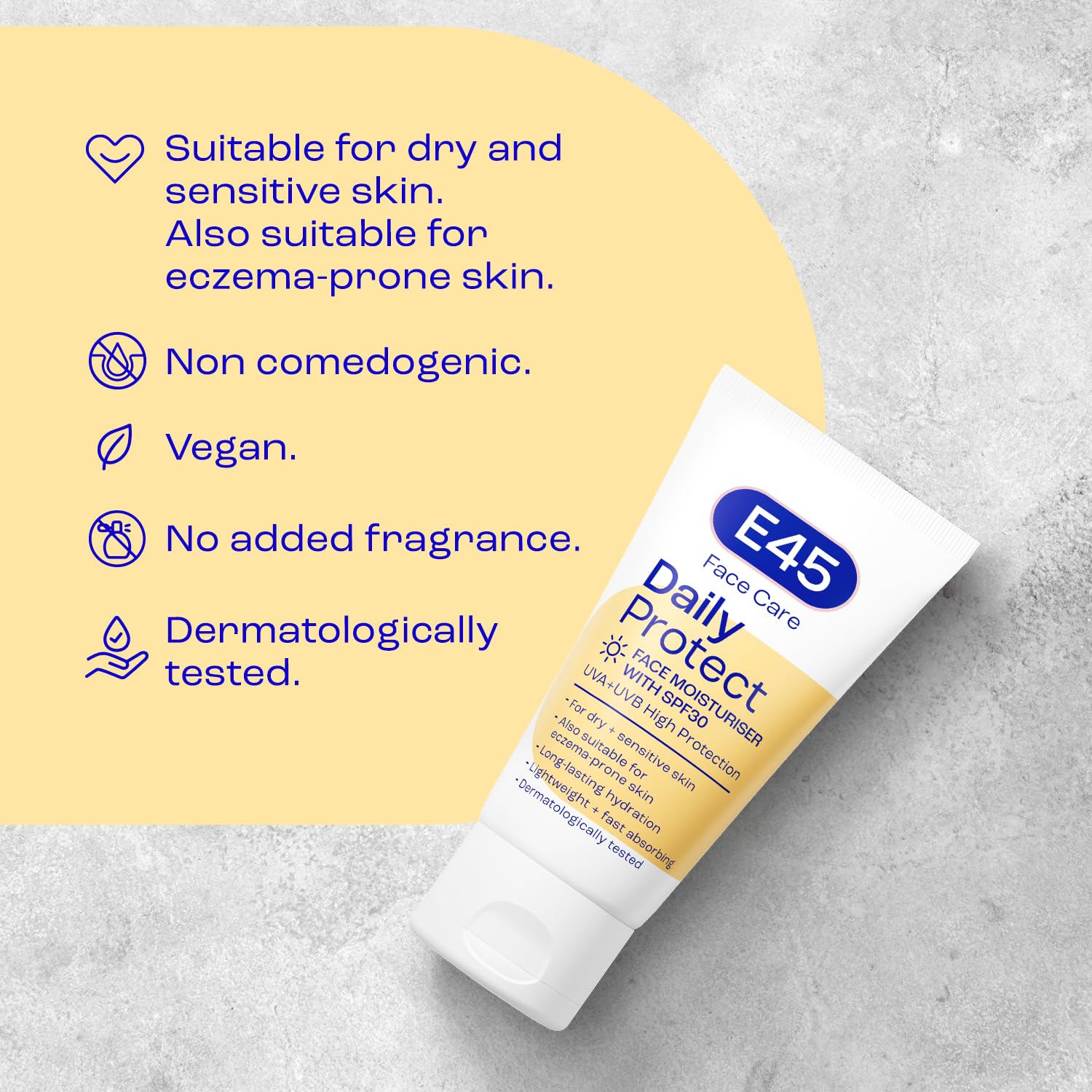 E45 SPF Gesichtscreme – Feuchtigkeitsspendende Gesichtscreme mit Lichtschutzfaktor 30 5