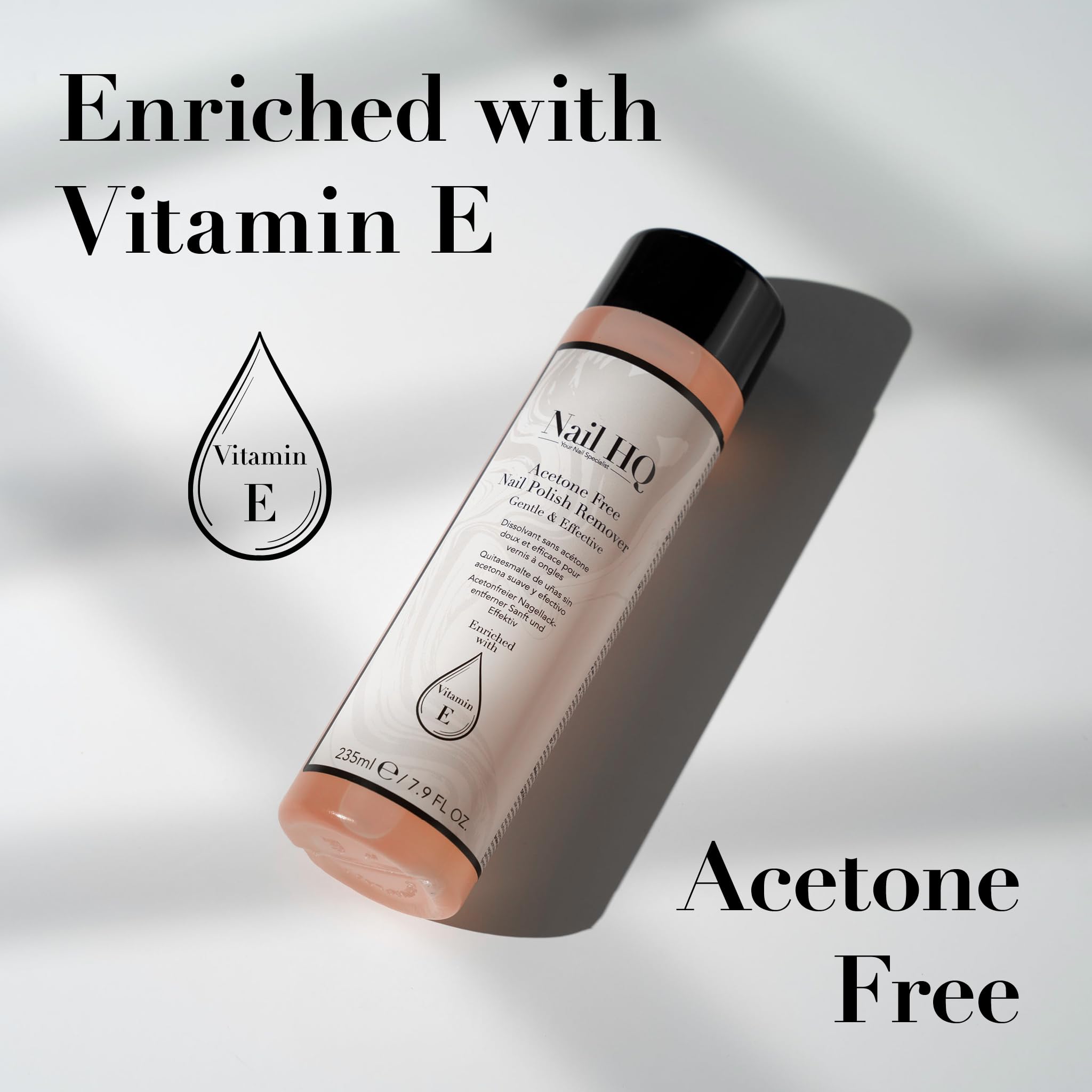 NAIL HQ Acetone-Free Nail Polish Remover with Vitamin E & Panthenol, 235ml 4