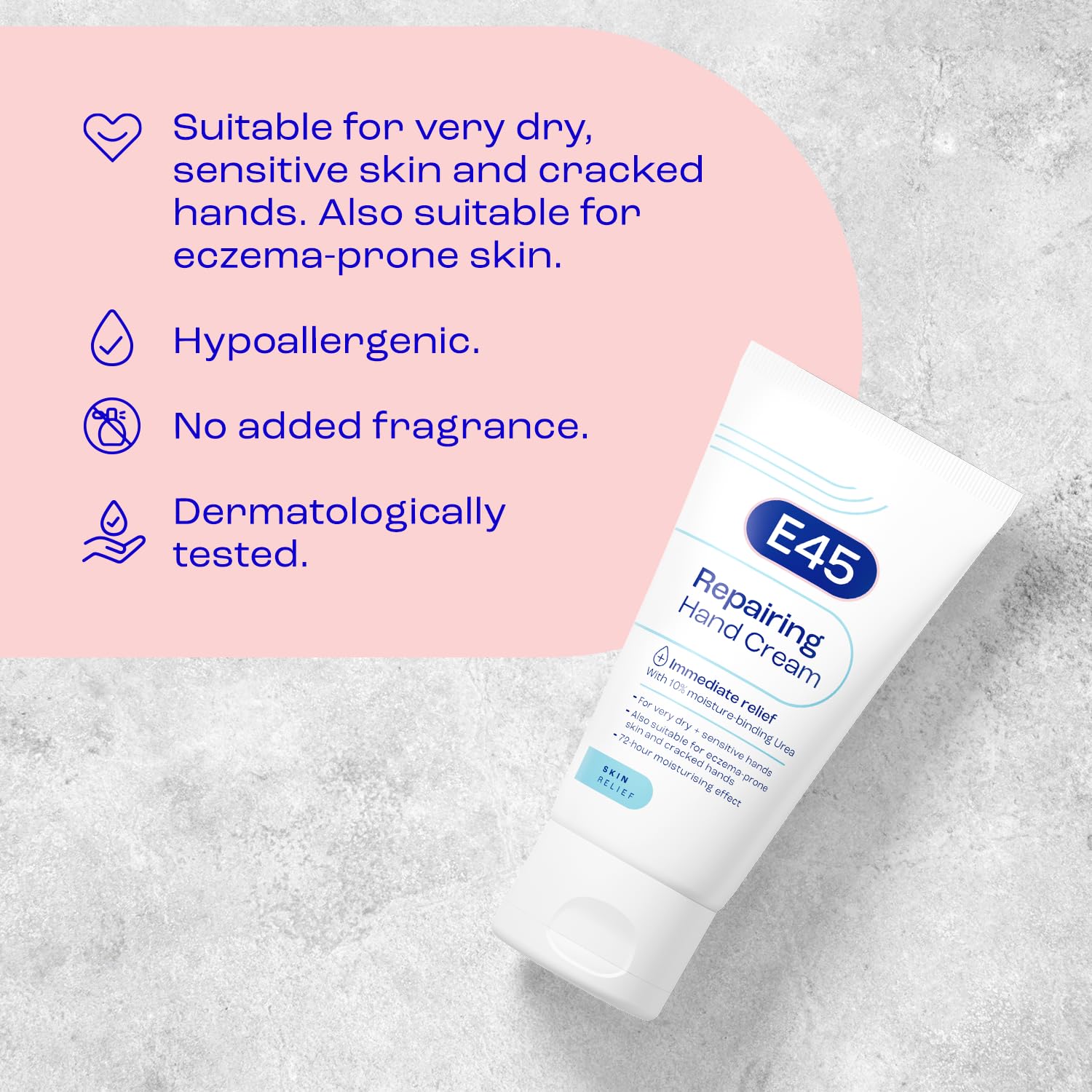 E45 Repairing Hand Cream 50ml for Dry, Damaged, and Sensitive Hands 6