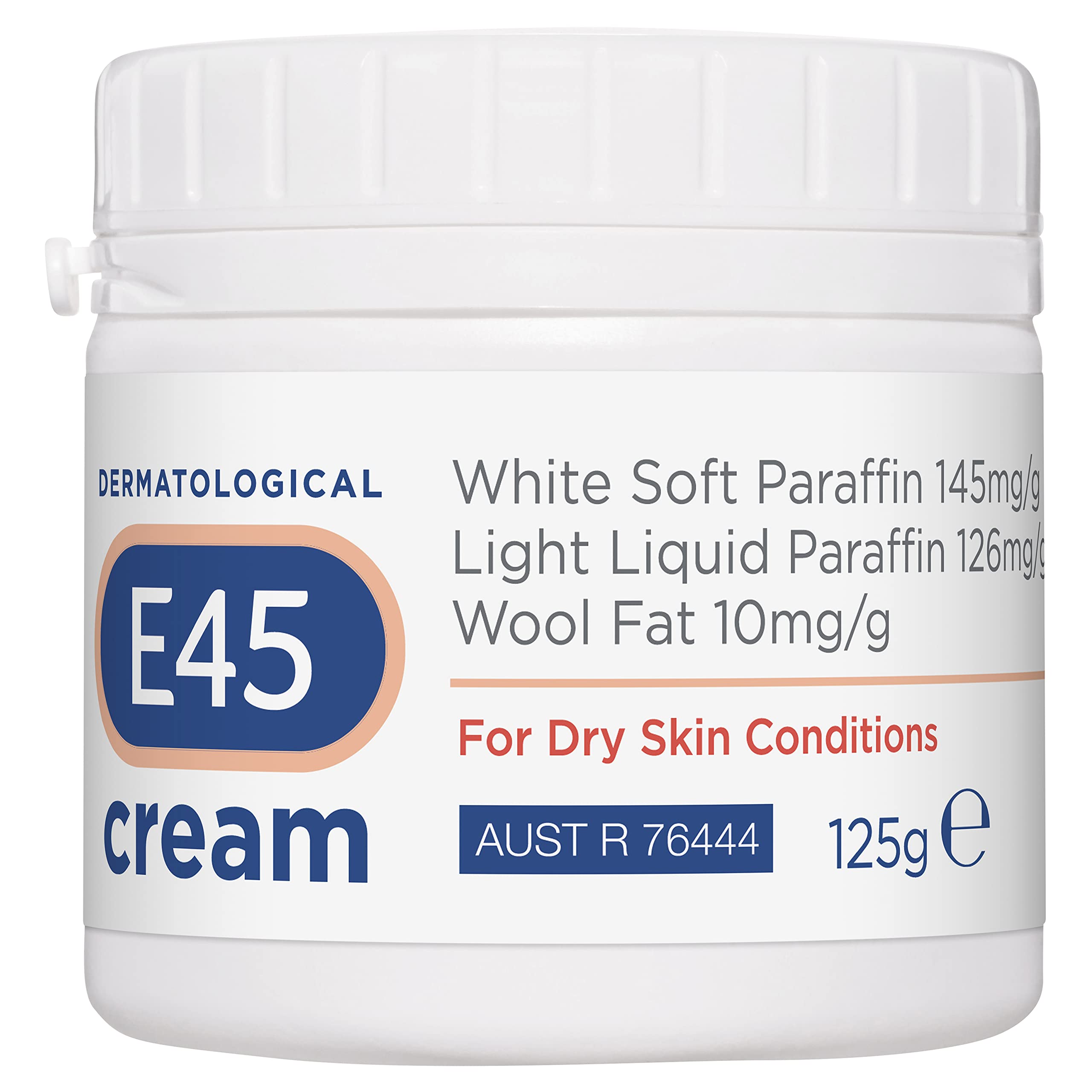 E45 Dermatological Cream 125g: Emollient Moisturiser for Eczema, Dry & Sensitive Skin