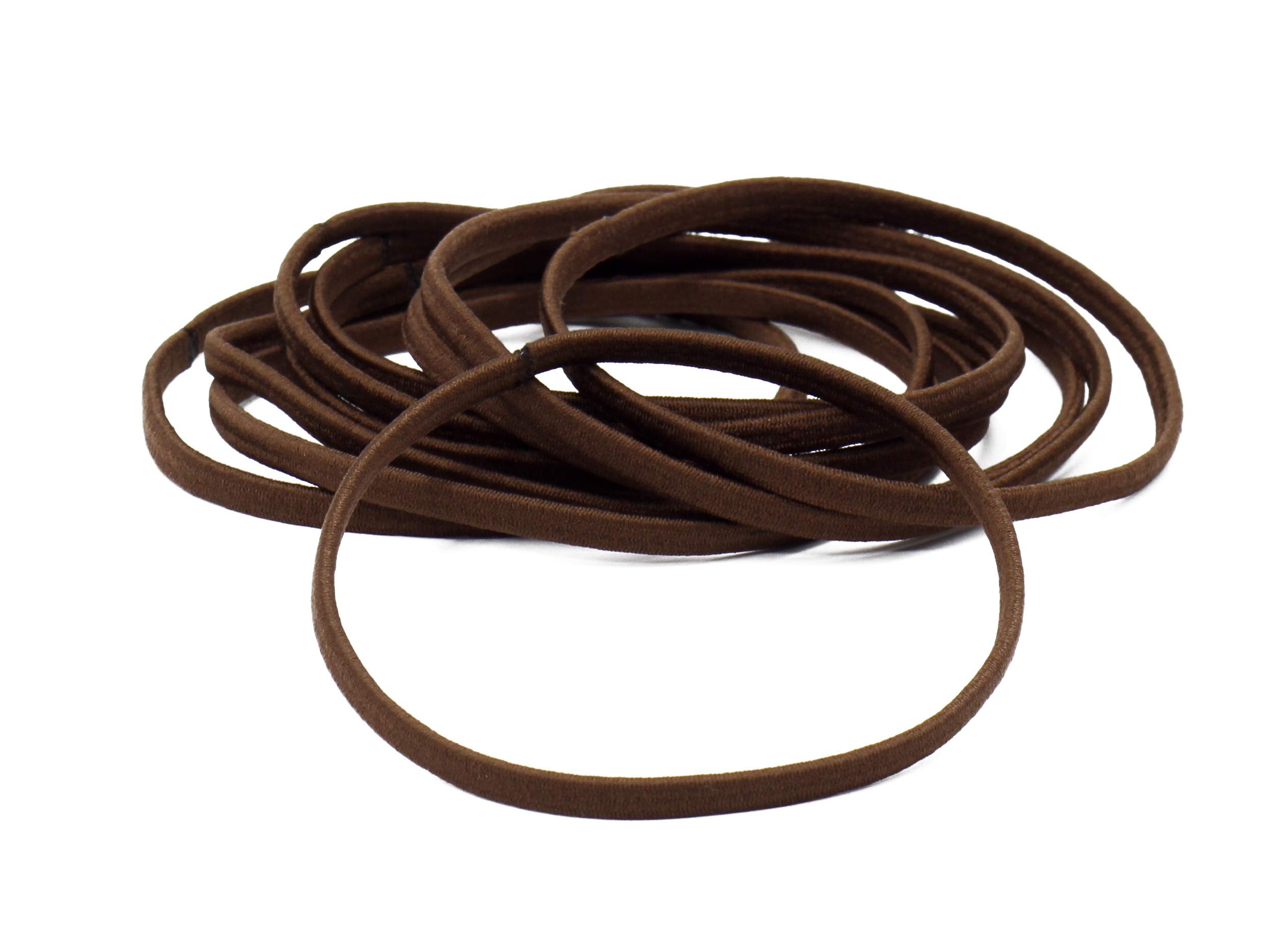 Big Hair Tools XXL Elastics Flat Pack, Brown - 10 Count for Thick, Long, Curly Hair