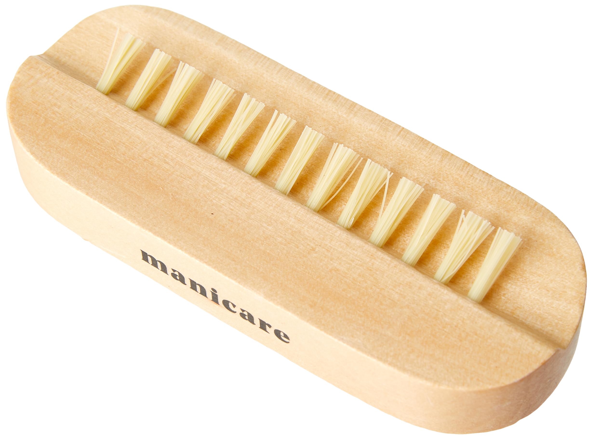 Manicare Double Sided Wooden Nail Brush for Hands and Toenails