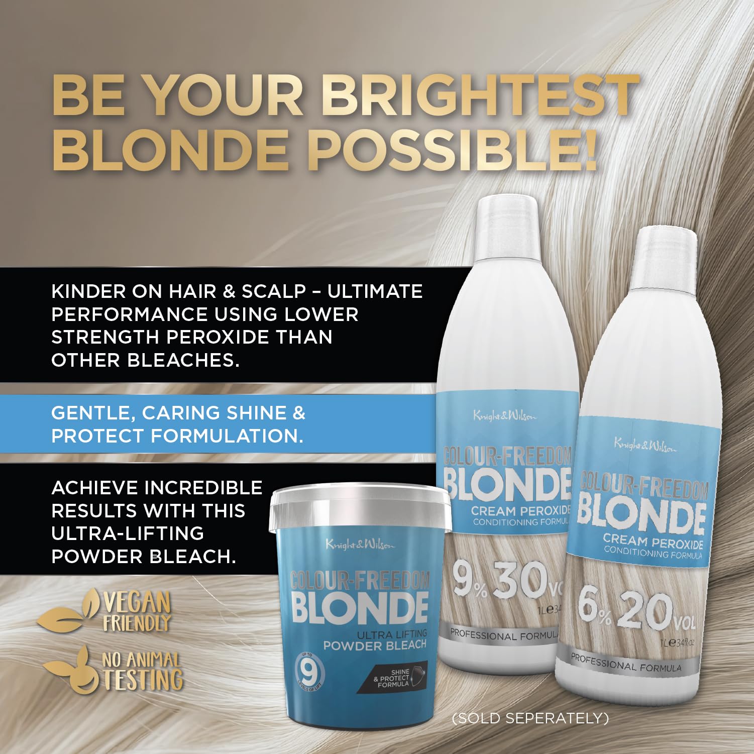 Knight & Wilson Colour Freedom Professional Ultra High Lift Hair Bleach Powder 500g 7