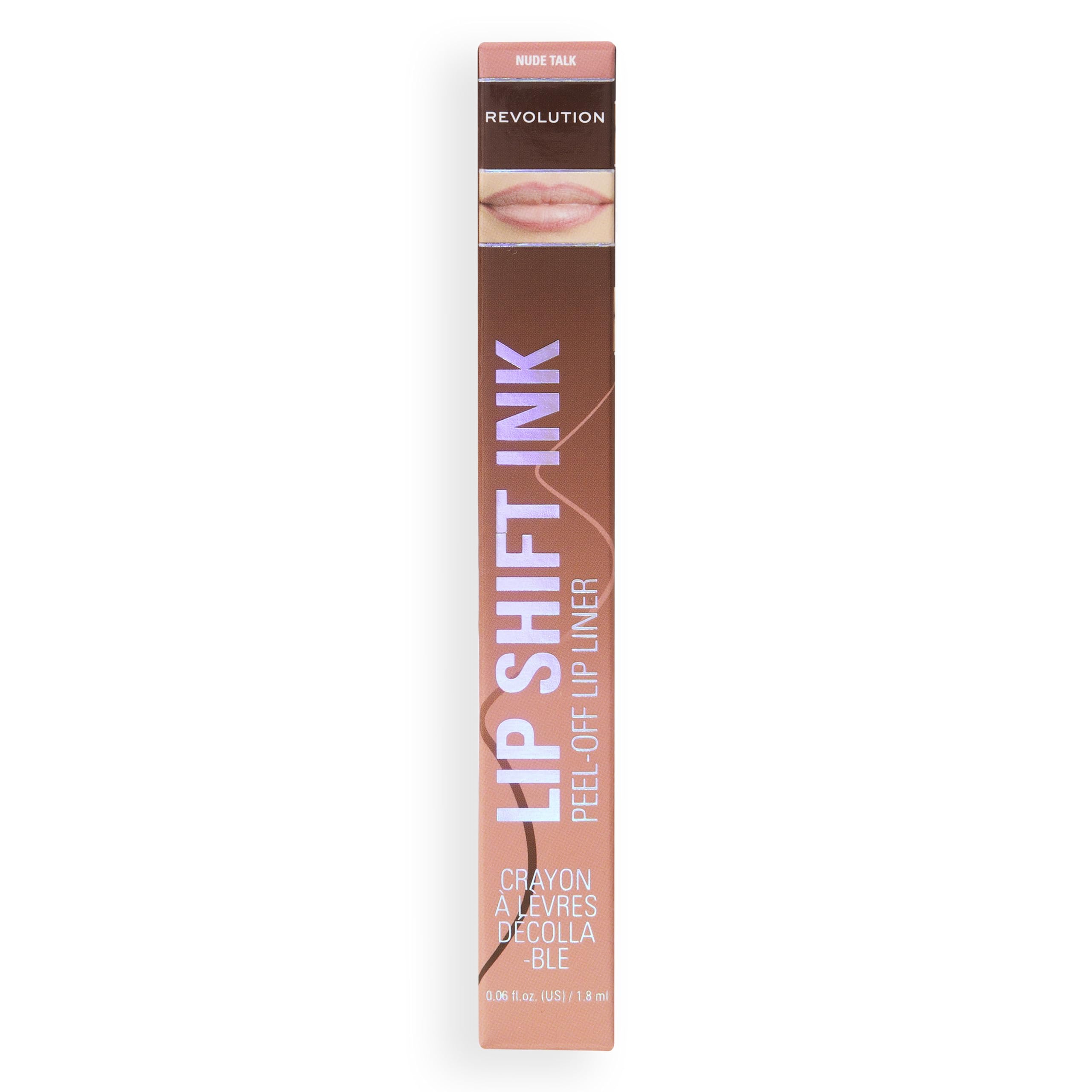 Revolution Lip Shift Ink Peel Off Lipliner Stain, langanhaltend, mattes Finish, vegan und tierversuchsfrei, Nude Talk, 1,8 ml 8