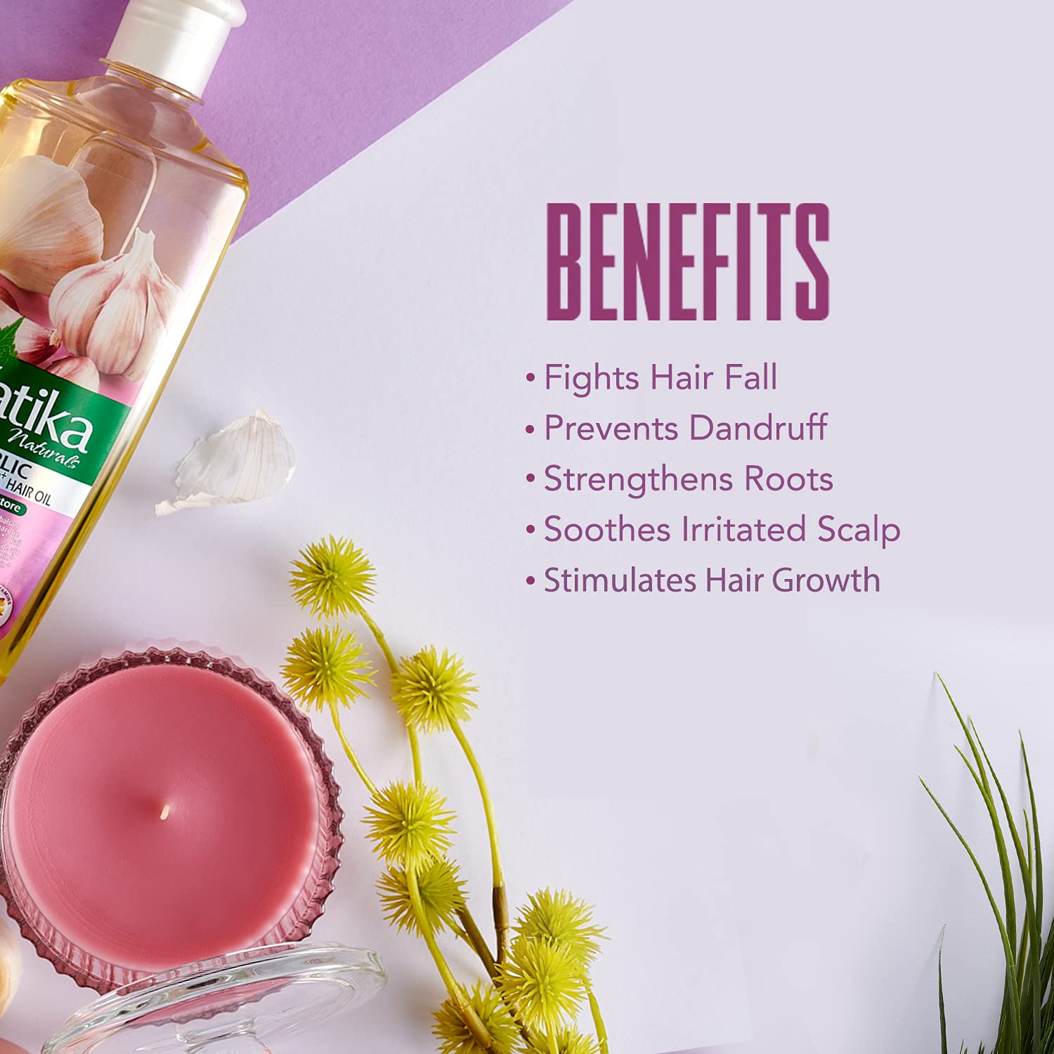 Dabur Vatika Multivitamin Garlic Hair Oil with Rosemary and Lemon for Hair Fall Control, 200 ml 3