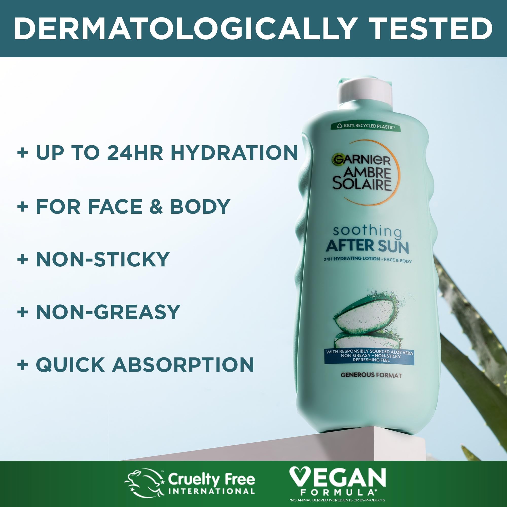 Garnier Ambre Solaire After Sun Soothing Lotion with Aloe Vera for Hydration 400 ml