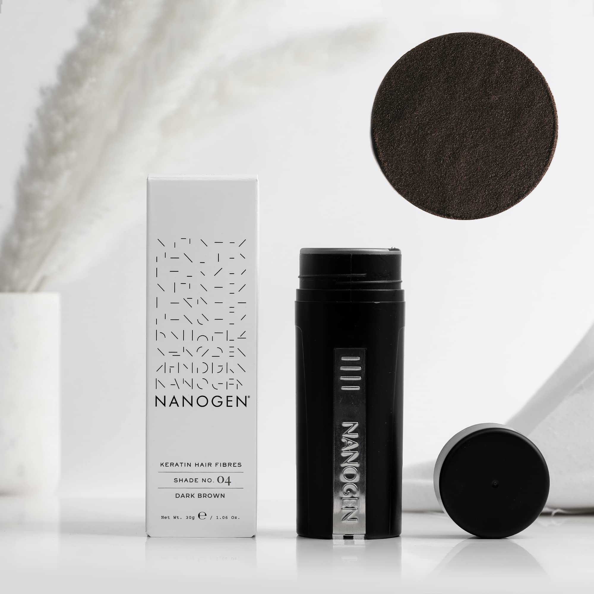 Nanogen Hair Fibres 30g Dark Brown - Instant Natural Hair Thickening