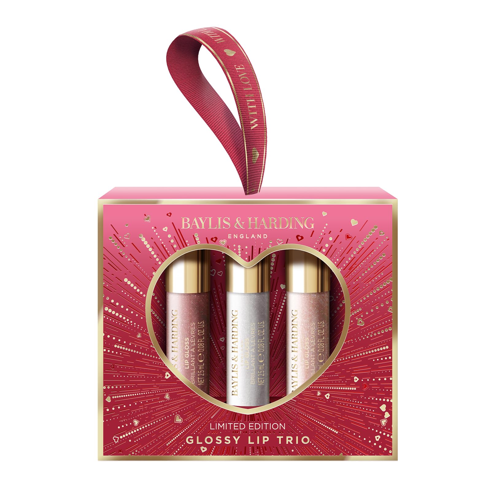 Baylis & Harding Midnight Cherry Glossy Lip Trio Gift Set - Vegan Friendly 2