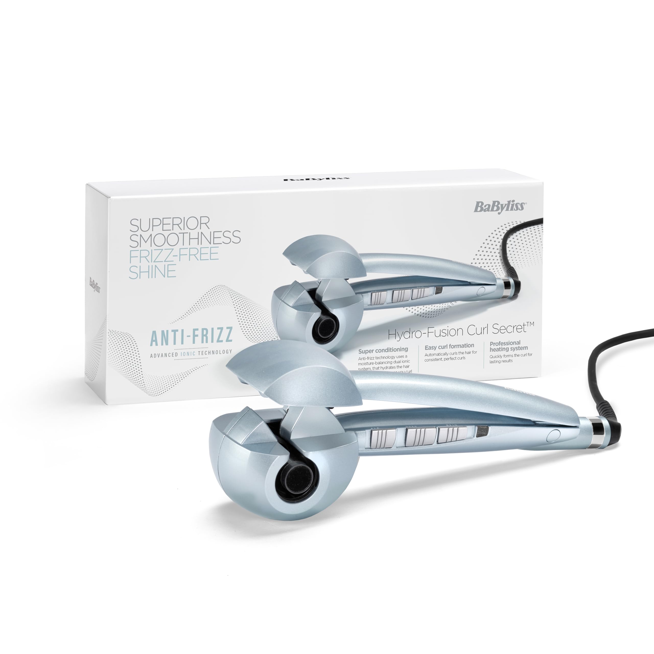 BaByliss Hydro-Fusion Curl Secret Automatic Hair Curler with Anti-Frizz Ionic System
