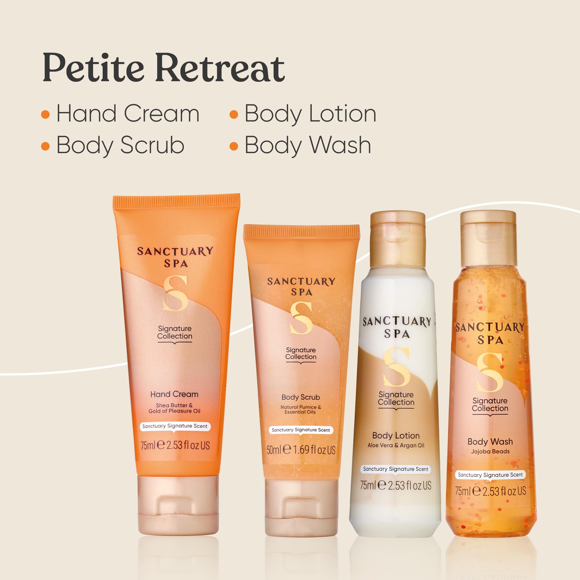 Sanctuary Spa Petite Retreat Geschenkset, vegan, Geschenk für Frauen, Geburtstagsgeschenk, Geschenksets für Frauen, Körper- und Badeset 3