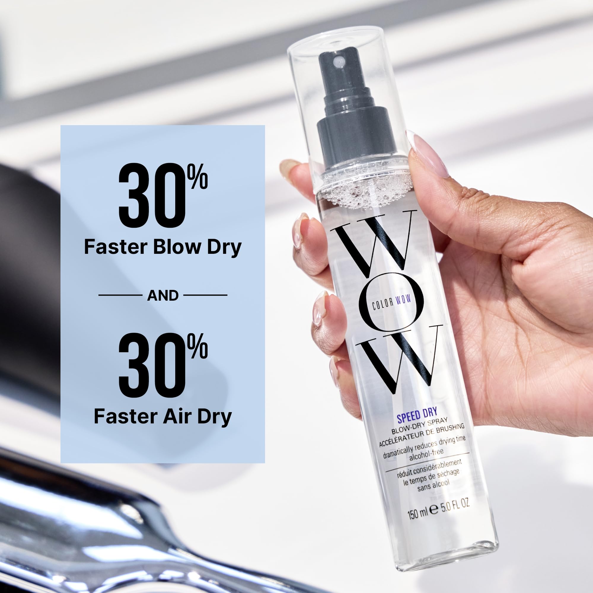 COLOR WOW Speed Dry Blow Dry Spray for Quick Hair Drying with Heat Protection 3