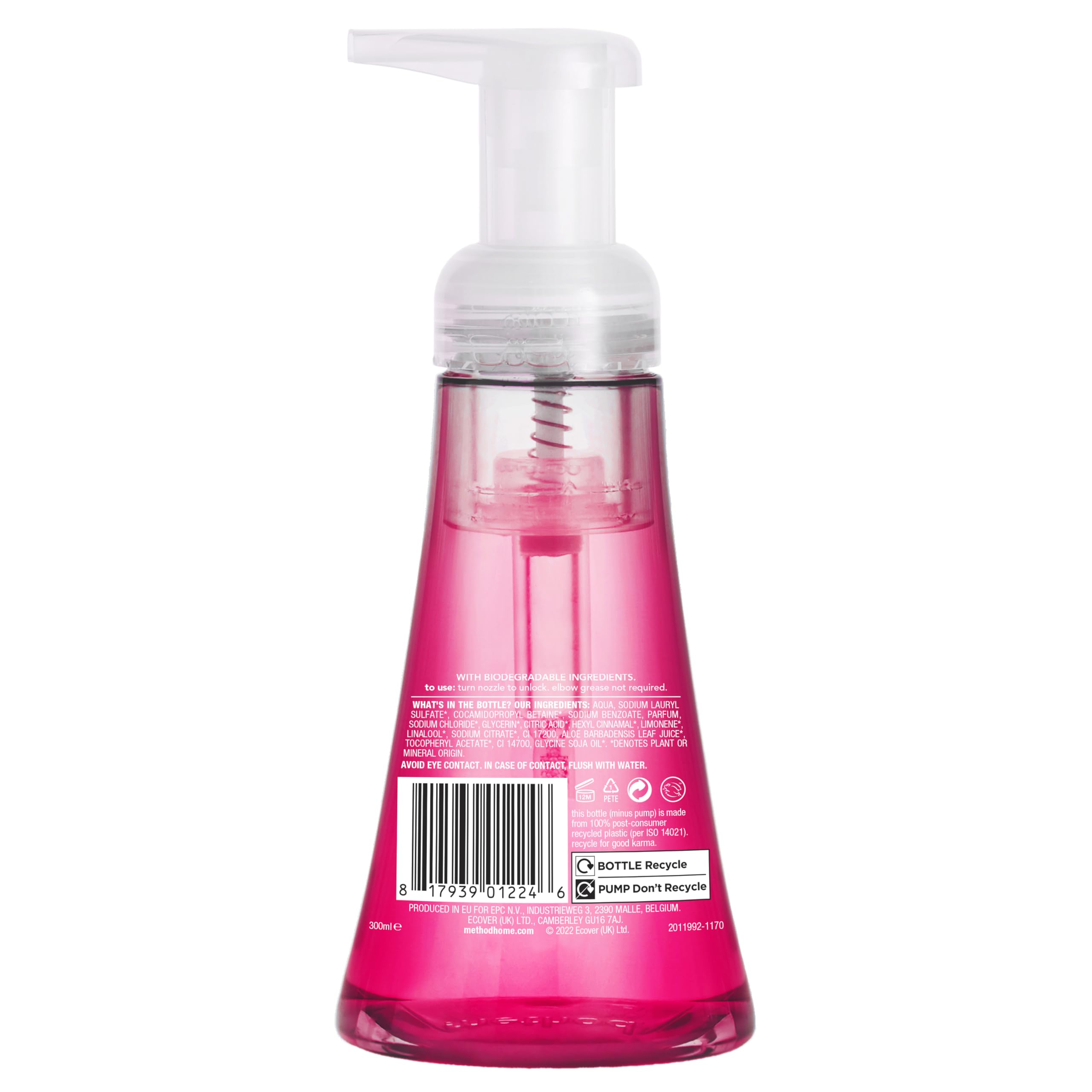 Method Foaming Hand Wash, Hibiscus Berry Scent, 300 ml