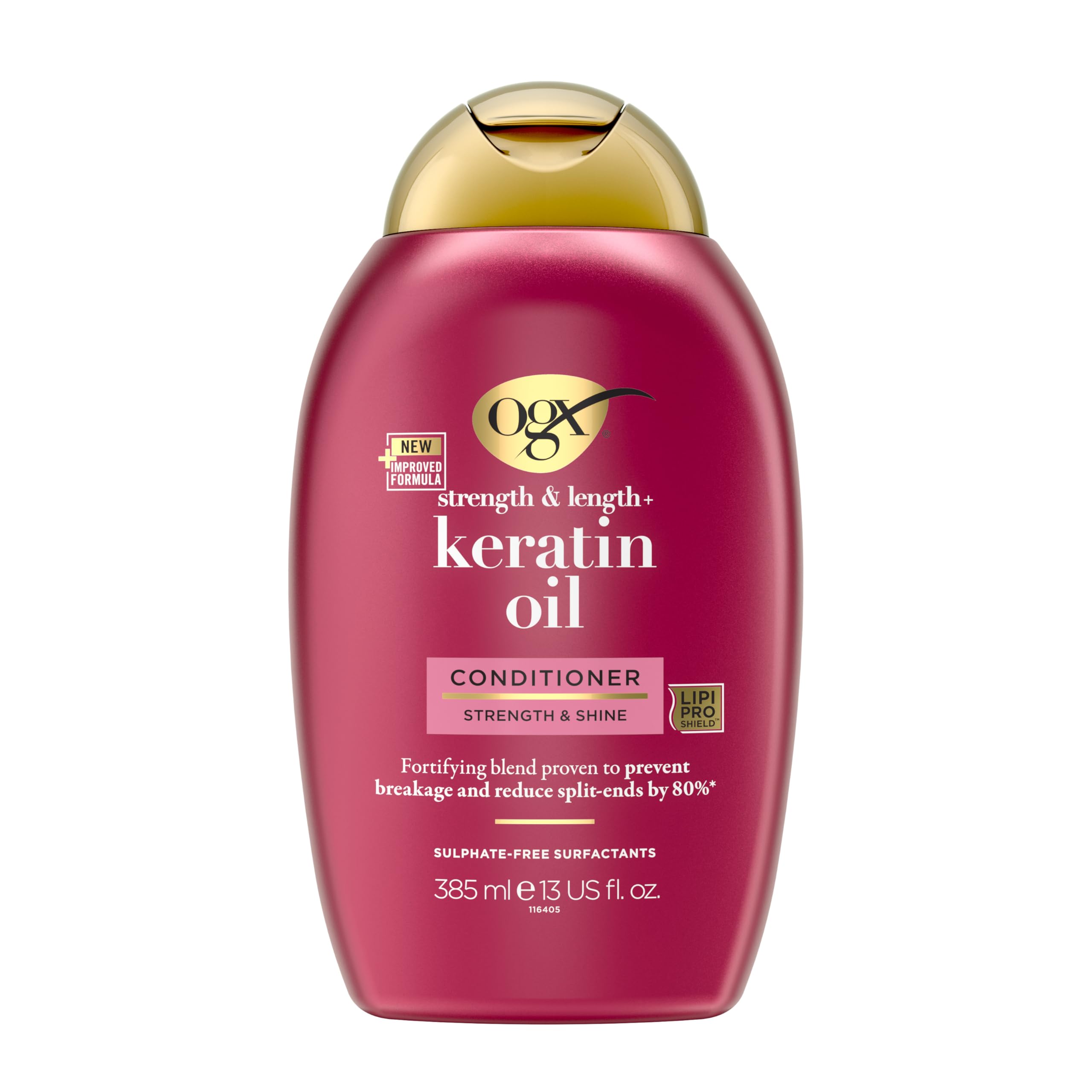 OGX Anti-Breakage Keratin Conditioner for Dry Hair, Fortifying with Argan Oil, 385 ml