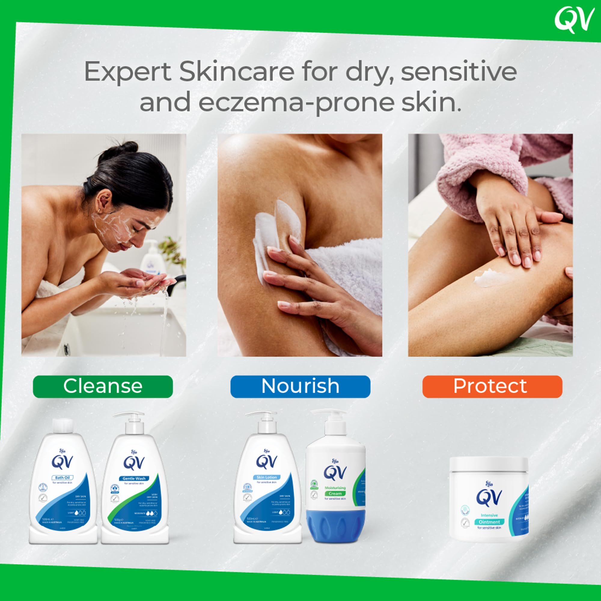 QV Hautlotion 500 ml, 24-Stunden-Feuchtigkeitslotion für den Körper, pH-neutral, geeignet bei Ekzemen und trockener Haut 7