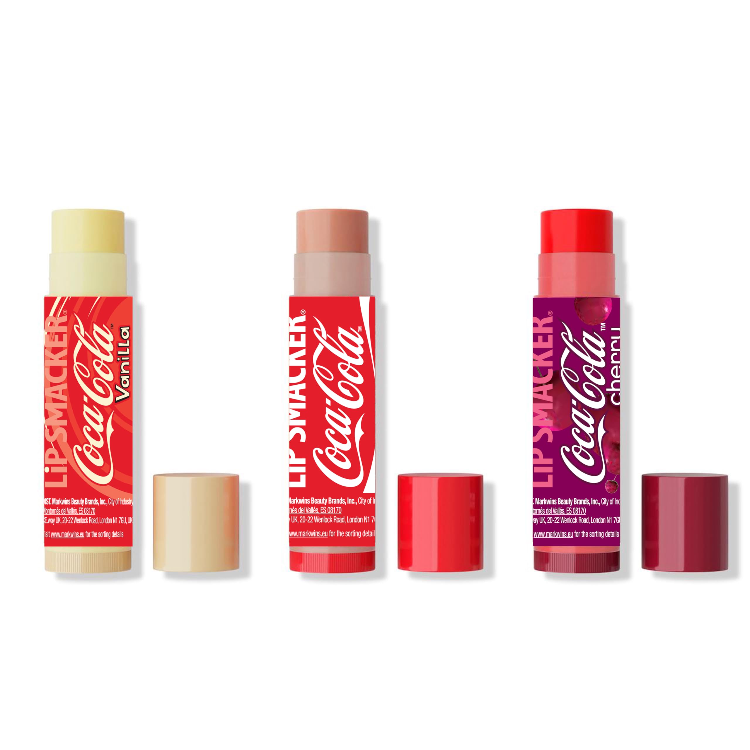 Lip Smacker Coca-Cola Tin Trio Kids Lip Balm Gift Set - Classic, Cherry, Vanilla 4