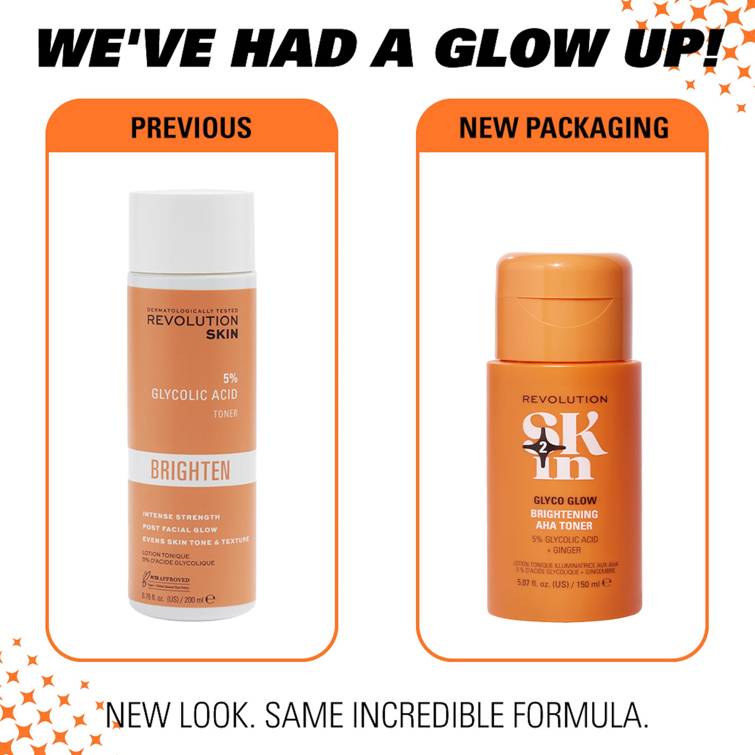 Revolution Skin Glyco Glow 5% Glycolic Acid & Ginger Brightening AHA Toner 5