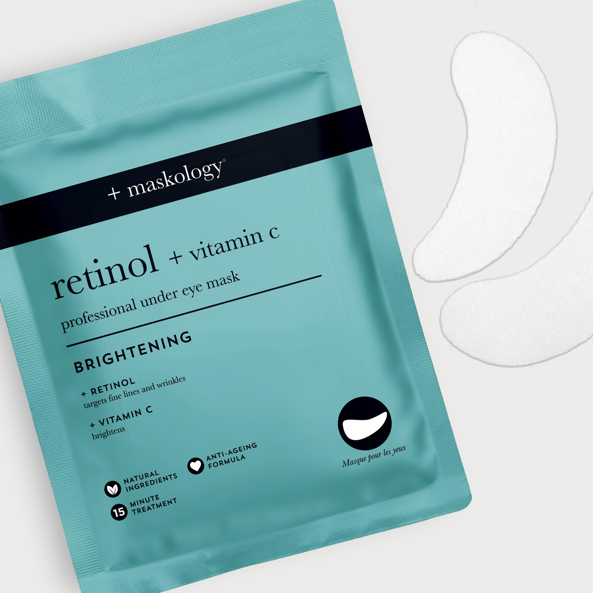 MASKOLOGY Retinol + Vitamin C Professional Under Eye Mask Patches for Brightening and Fine Lines 7