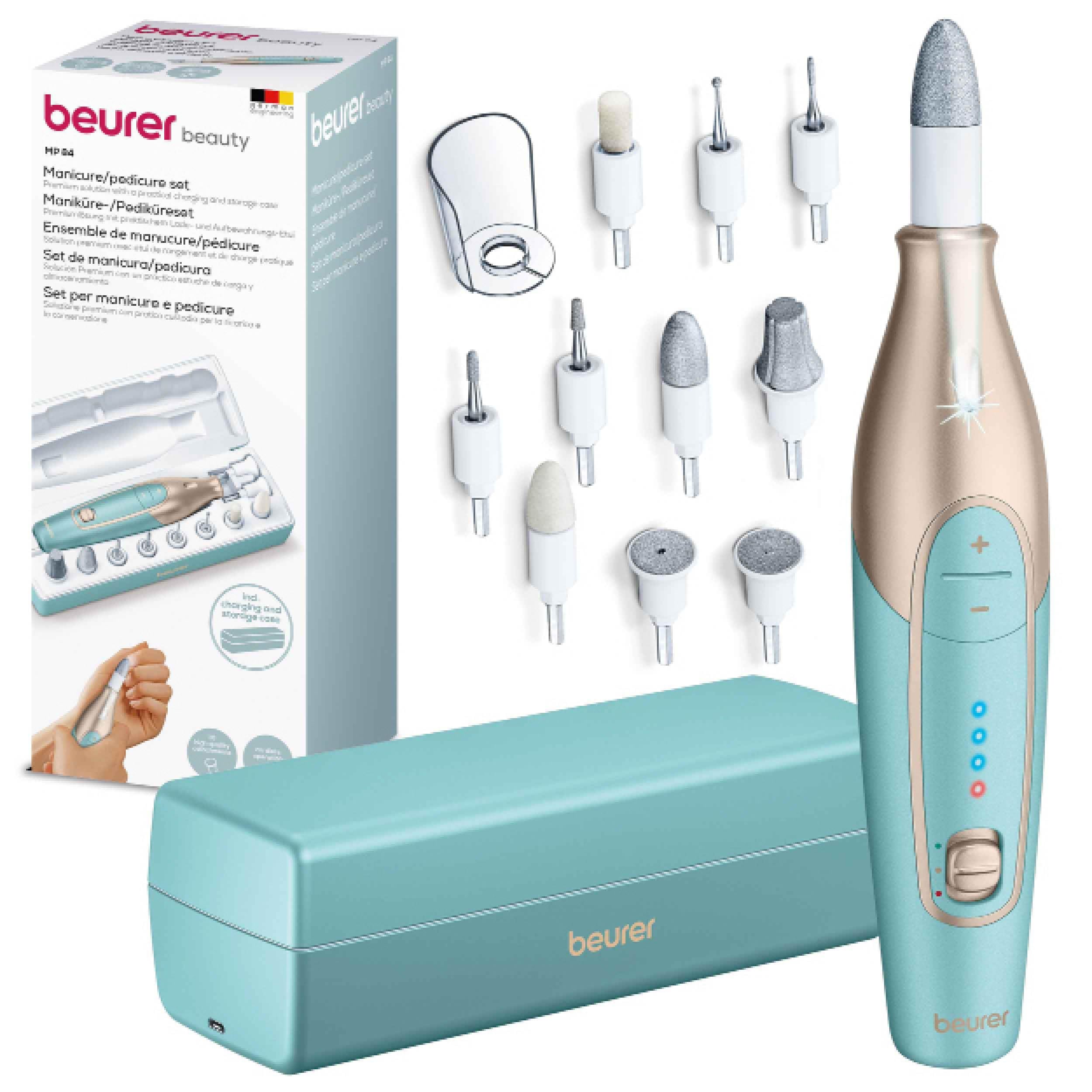 Beurer MP84UK Cordless Rechargeable Manicure and Pedicure Set with 10 Attachments