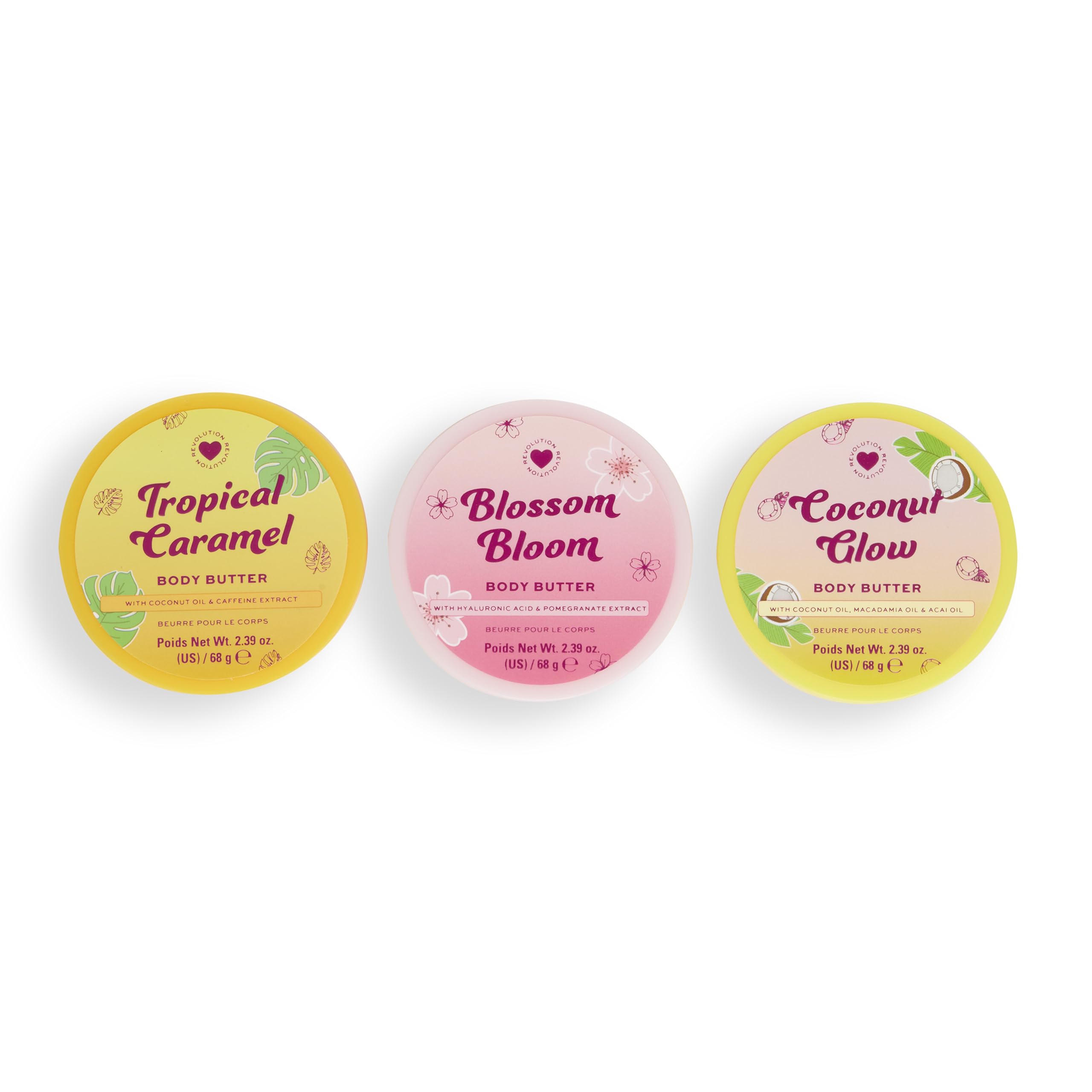 I Heart Revolution Tropical Trip Ultra Moisturising Body Cream Trio (3 Scents) 3