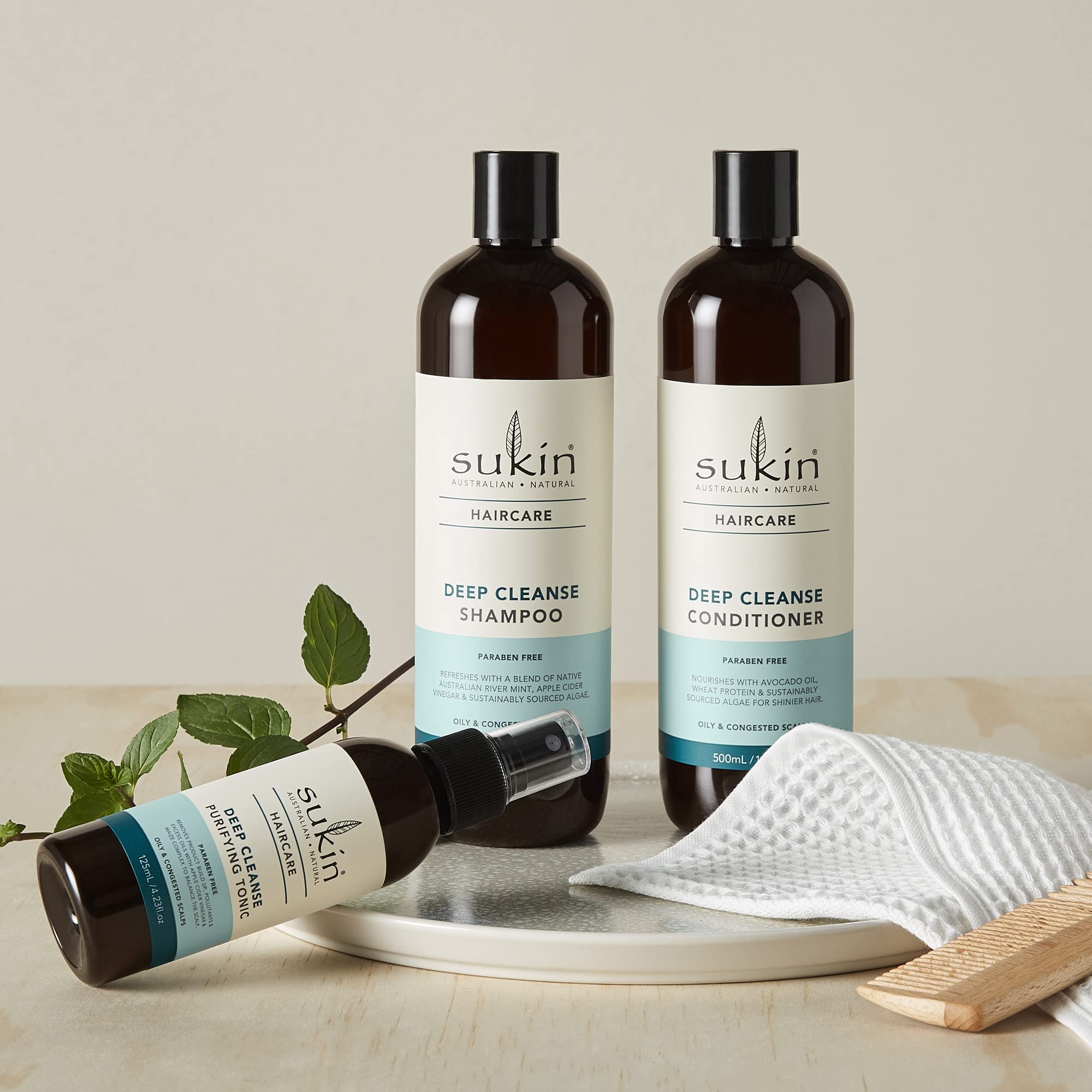 Sukin Deep Cleanse Conditioner 500ml for Oily and Congested Scalps with Wheat Protein 3