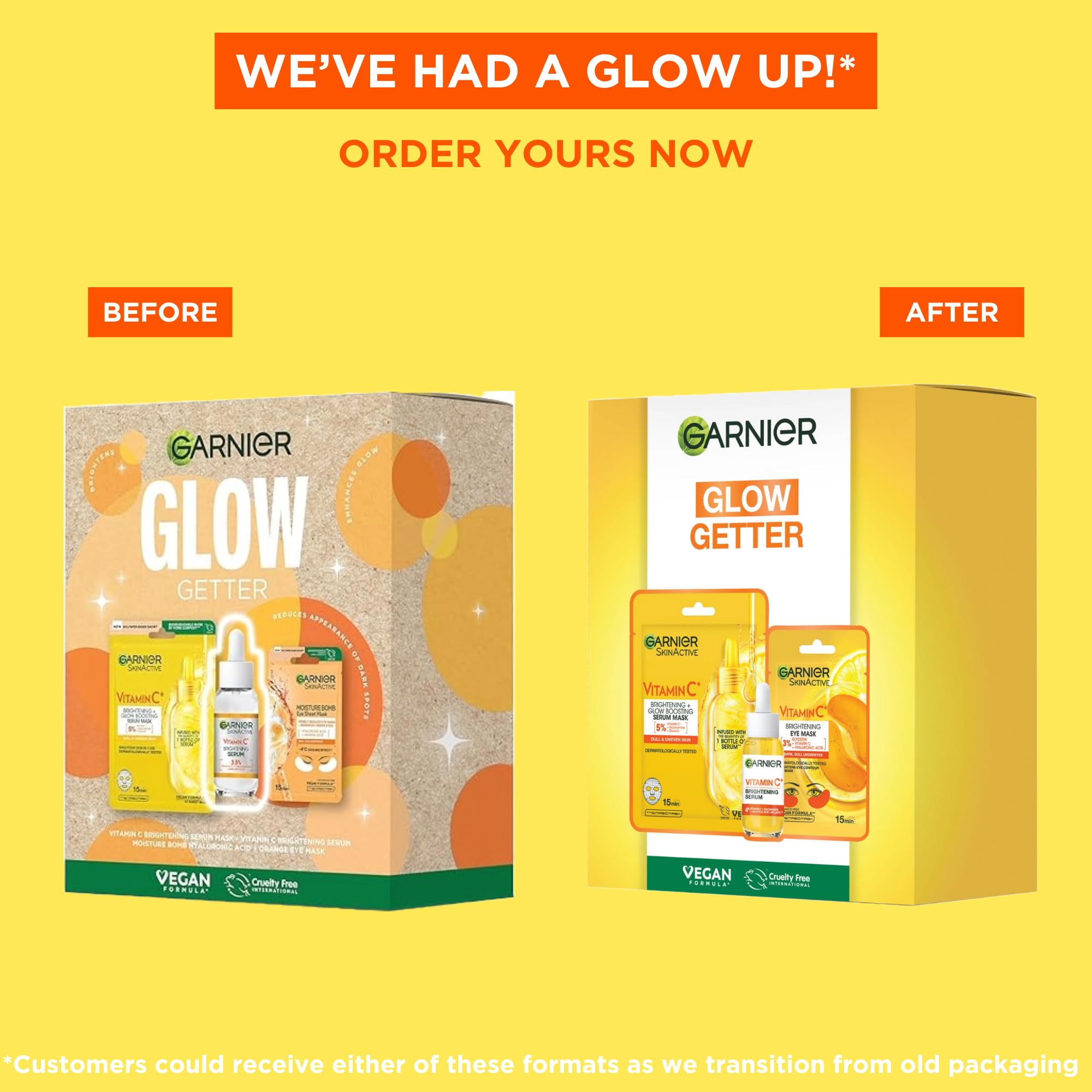 Garnier Vitamin C Glow Getter Giftset: Brightens Skin, Reduces Dark Spots