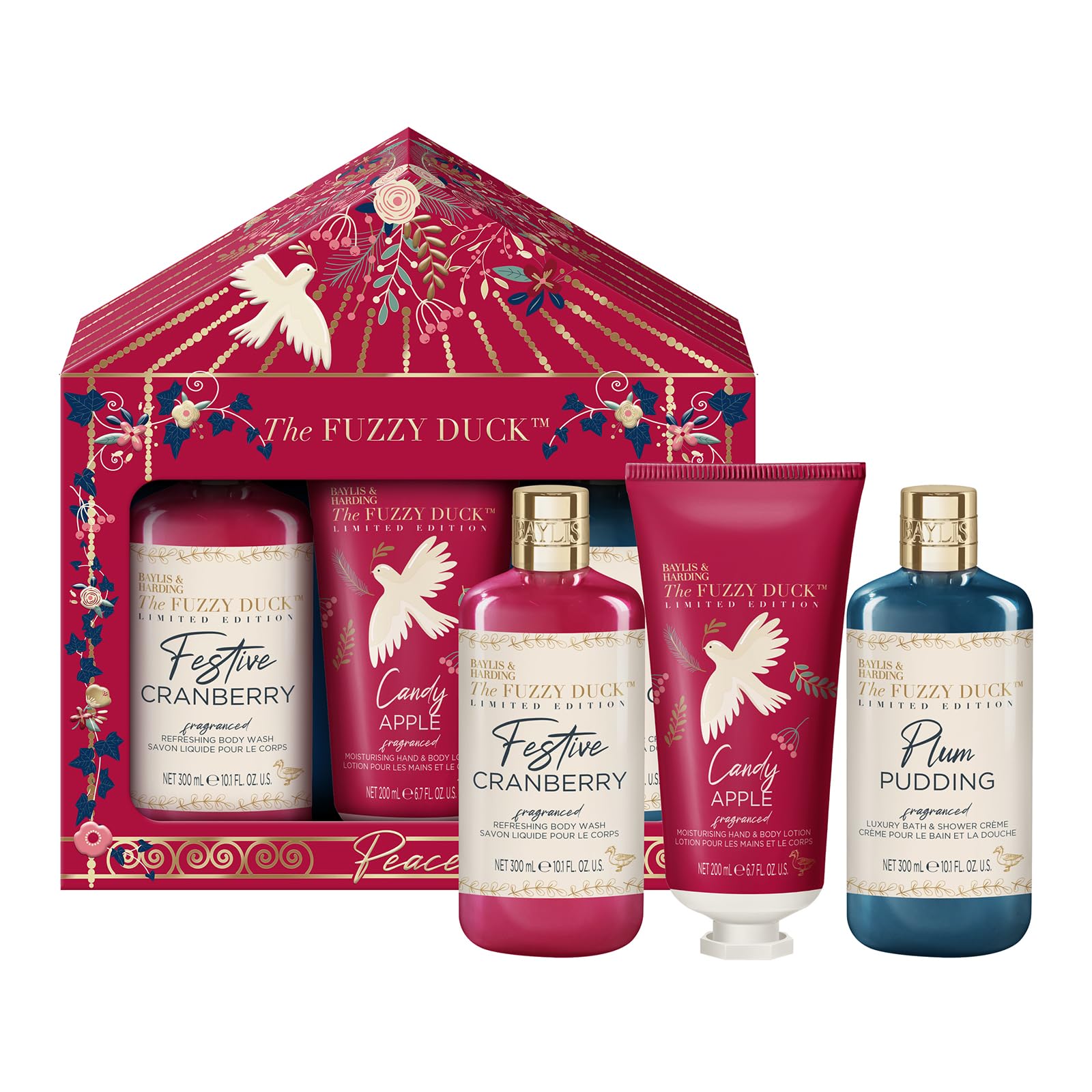Baylis & Harding Fuzzy Duck Winter Wonderland Festive Body Care Gift Set with Cranberry Scent