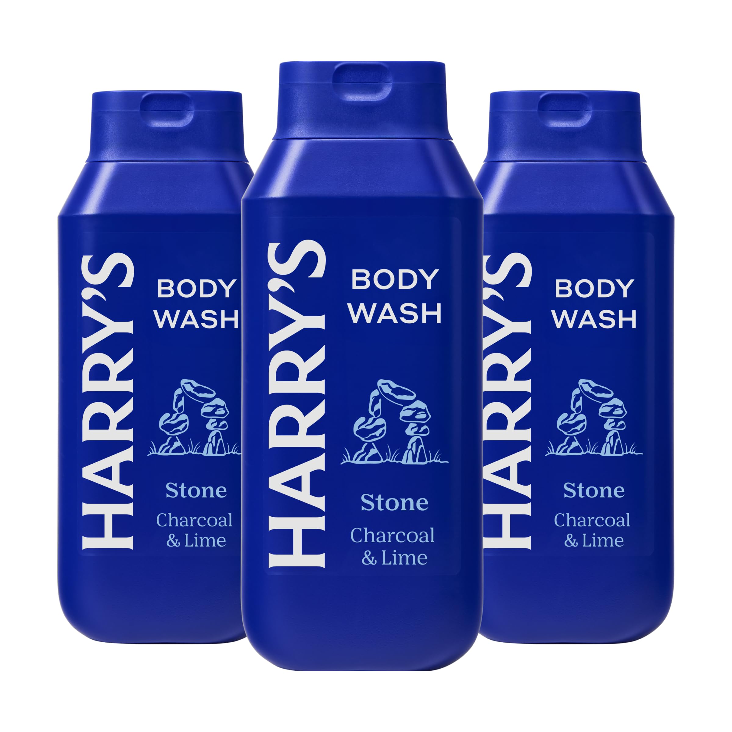 Harry's Herren-Duschgel, Farbe: Stone, 532 ml, 3er-Pack - Ohne Parabene