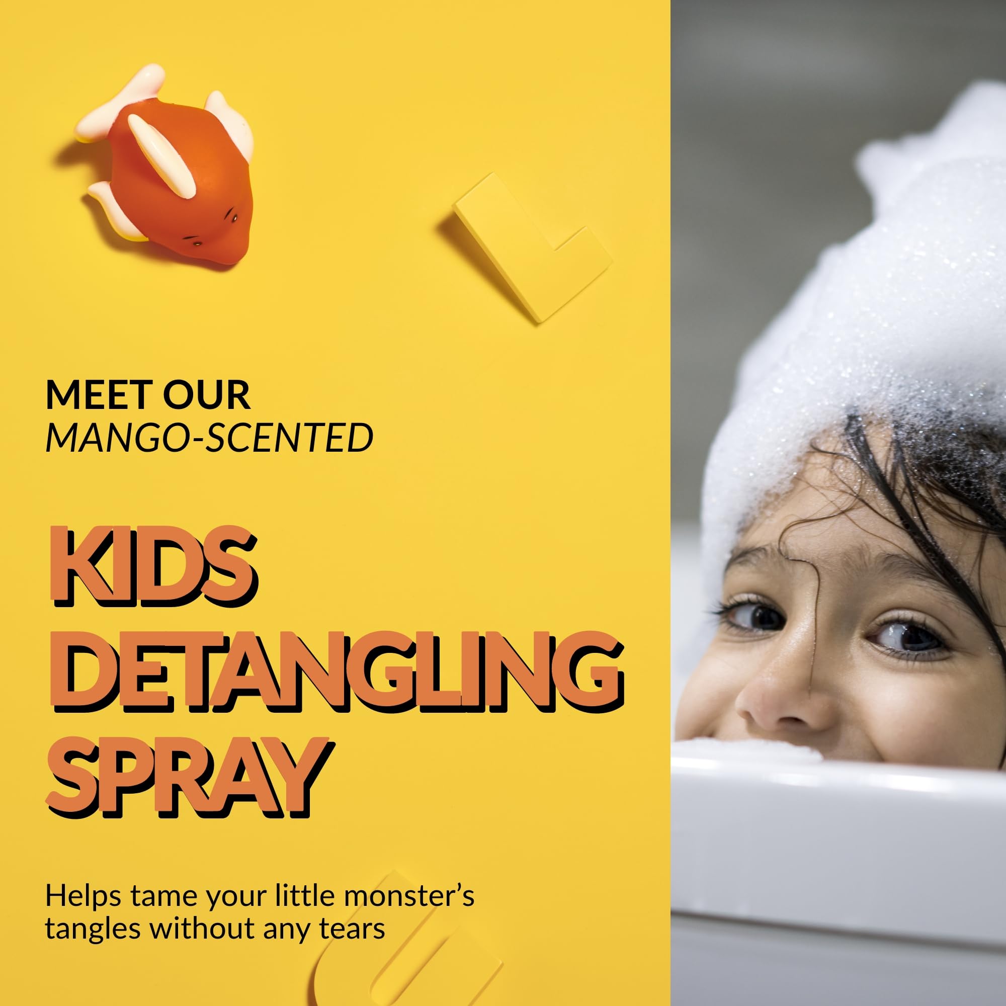 Avon Kids Little Monster Entwirrungsspray, spendet Feuchtigkeit und bändigt Knoten ohne Tränen, kinderfreundliches Haarpflegeprodukt, fruchtige Mango, 200 ml (2er-Pack) 2