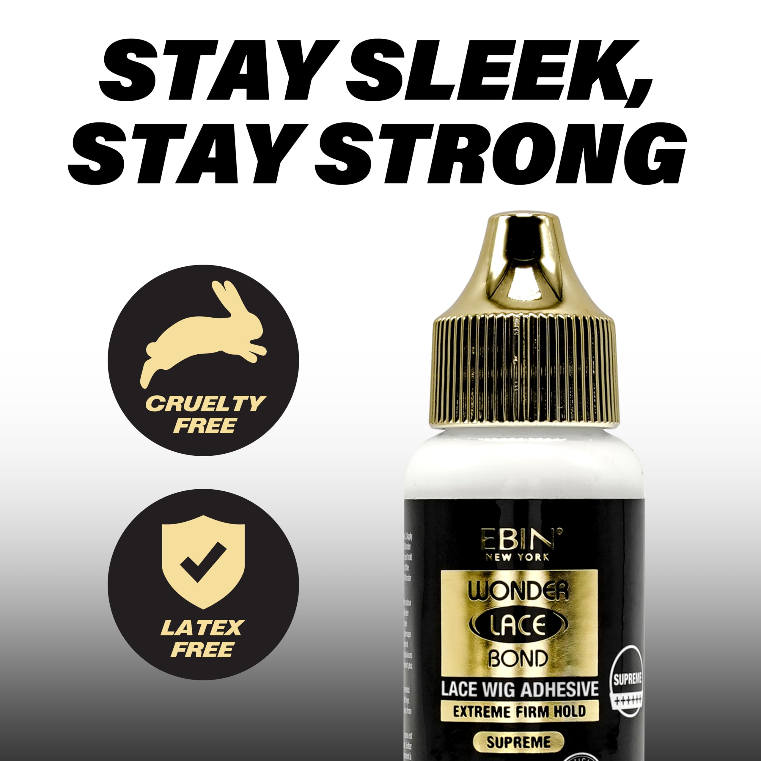 EBIN NEW YORK Wonder Lace Bond Wig Adhesive Supreme 34 ml - Strong Hold, Waterproof, Latex Free