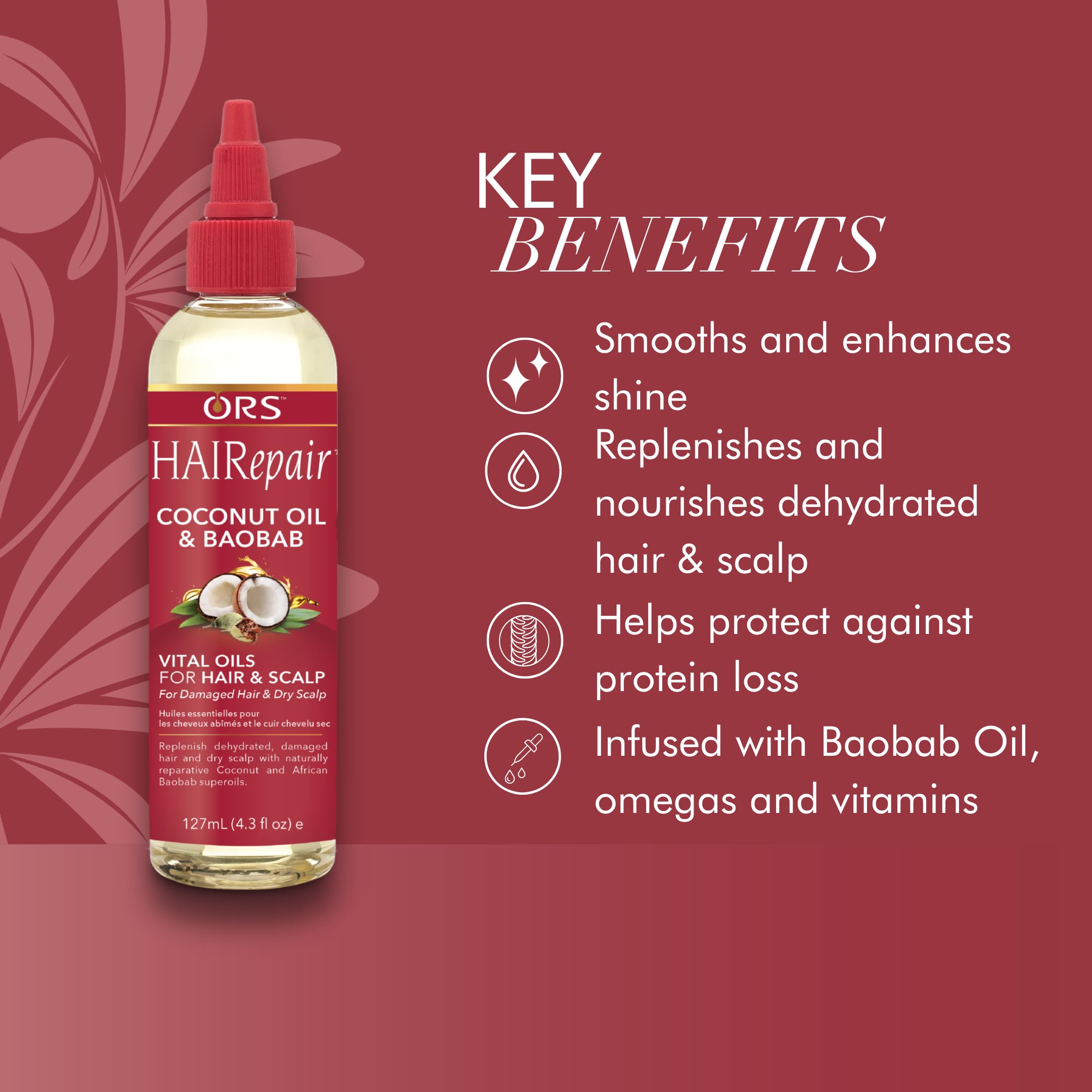 ORS HAIRepair Vital Oils for Intensive Hair Repair, Strengthening, and Shine