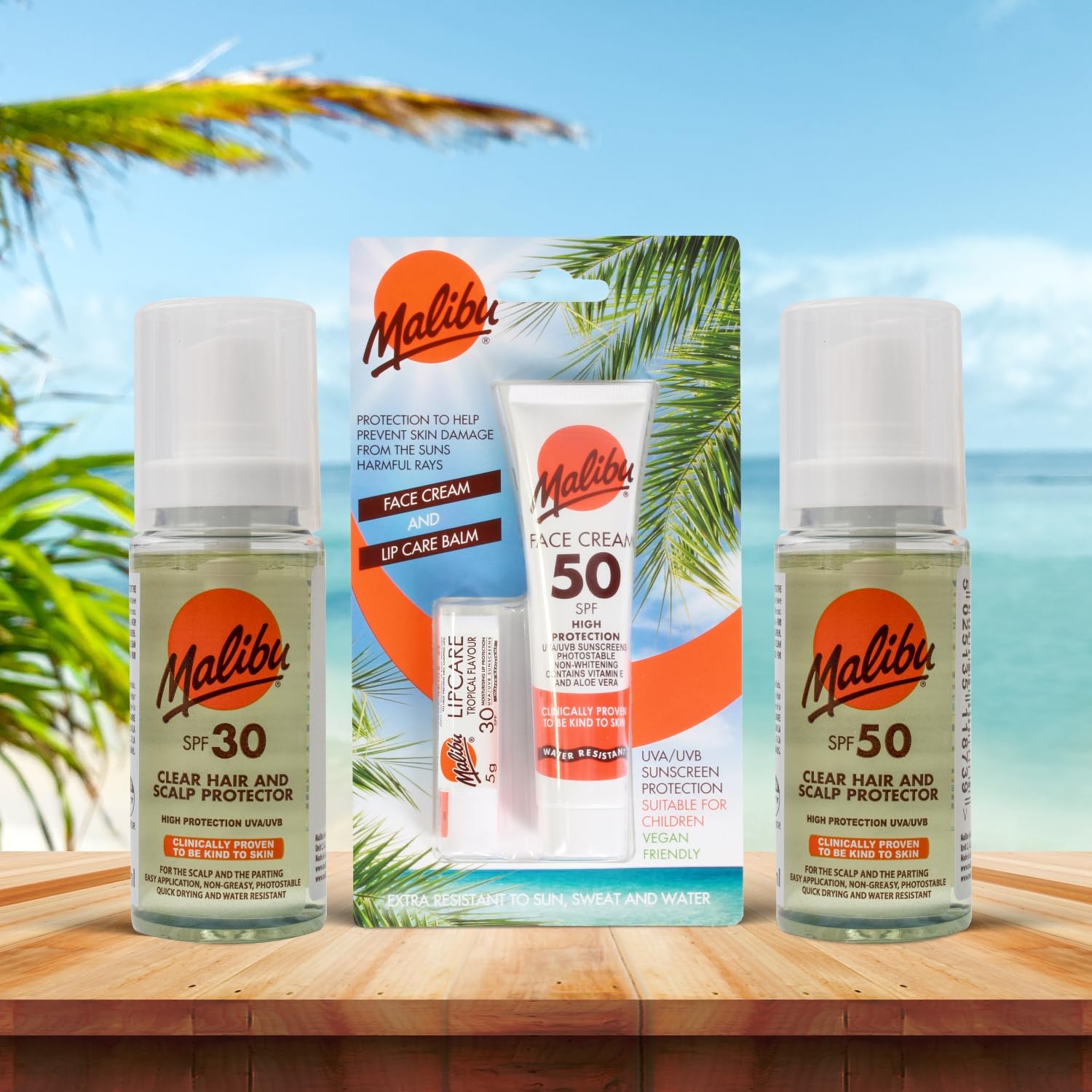 Malibu Duo Pack: SPF 30 Face Cream & Water Resistant Lip Balm Sun Protection 4