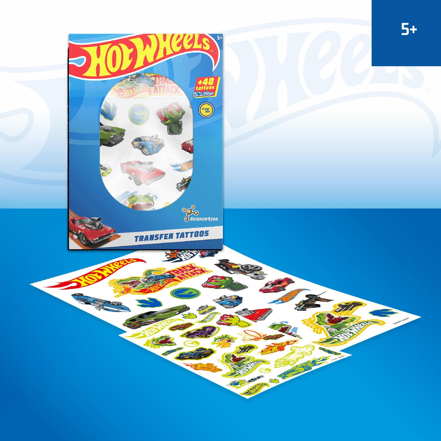 Science4you Temporäre Tattoos – Hot Wheels-Aufkleber für die Hot Wheels-Party, K 2