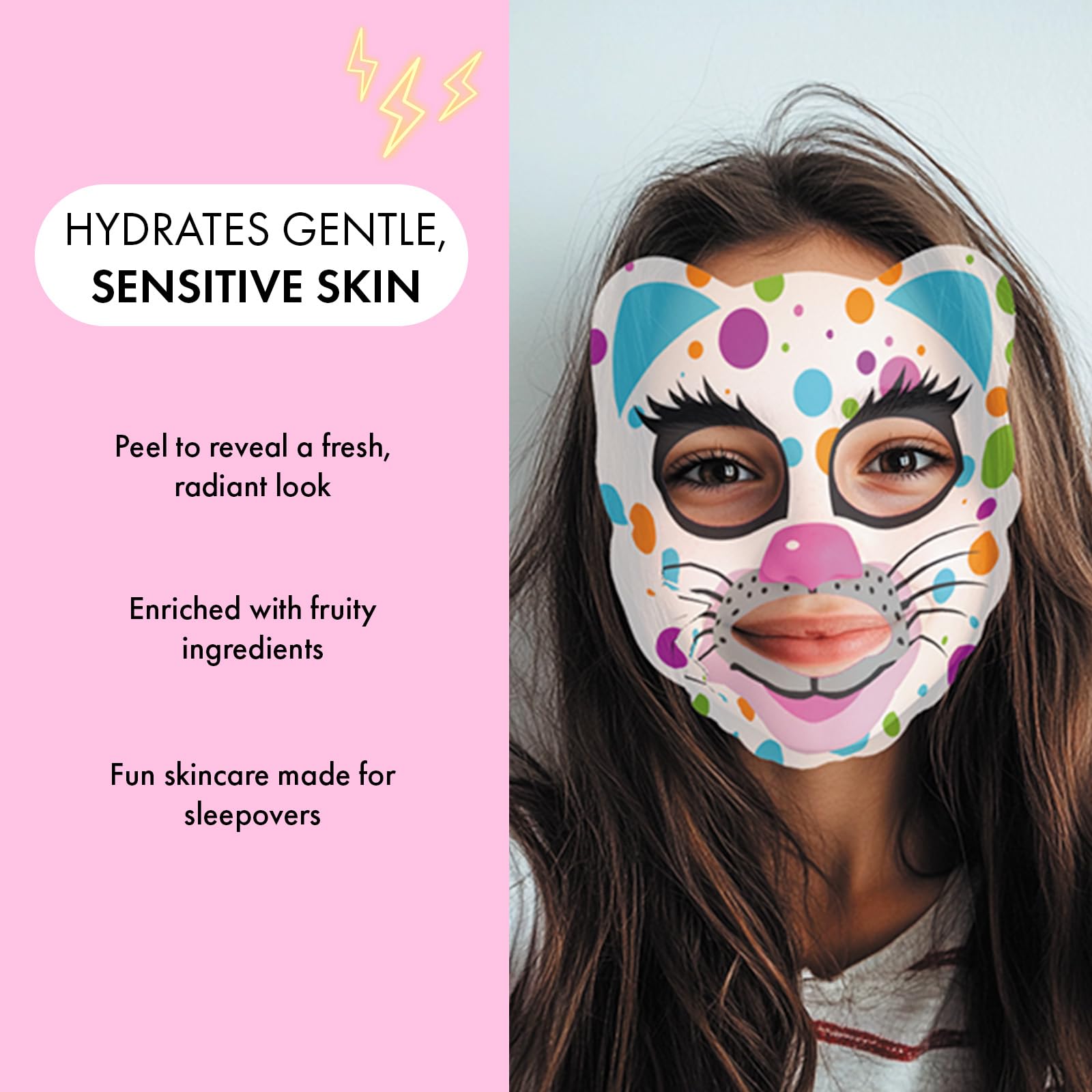 7th Heaven Go Wild Face Mask Gift Set - Hydrating & Biodegradable Masks for Sensitive Skin 3