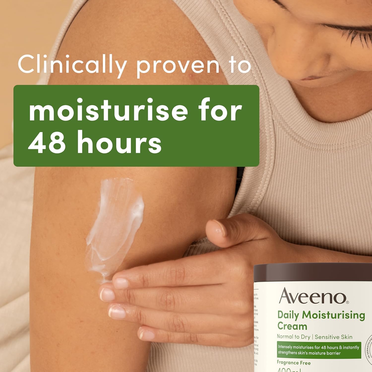 Aveeno Daily Moisturising Cream 400ml - Fragrance-Free for Dry, Sensitive Skin 6