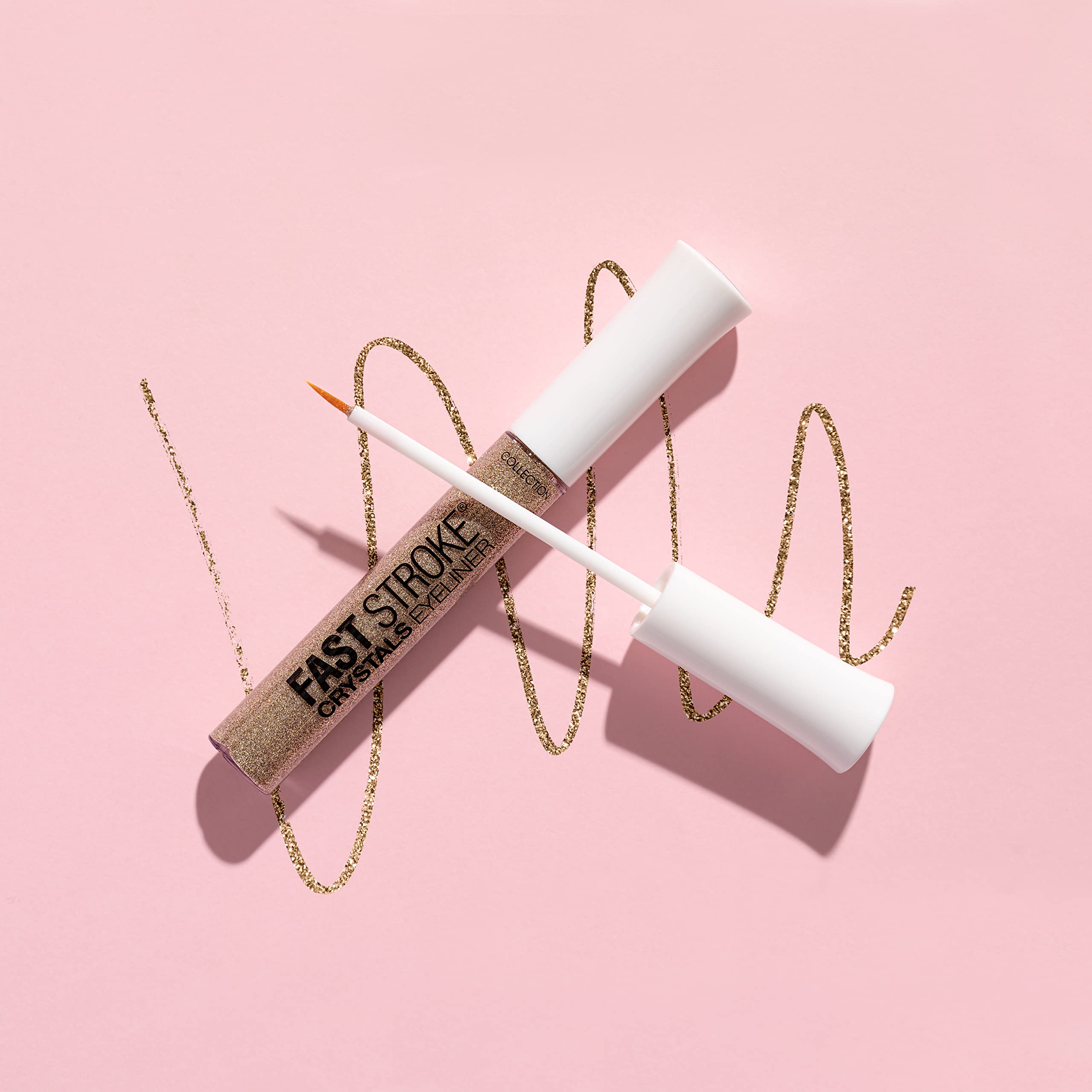 Collection Cosmetics Glam Crystals Gel Liner - Funk (Gold Glitter) - Quick-Drying, 6ml 6