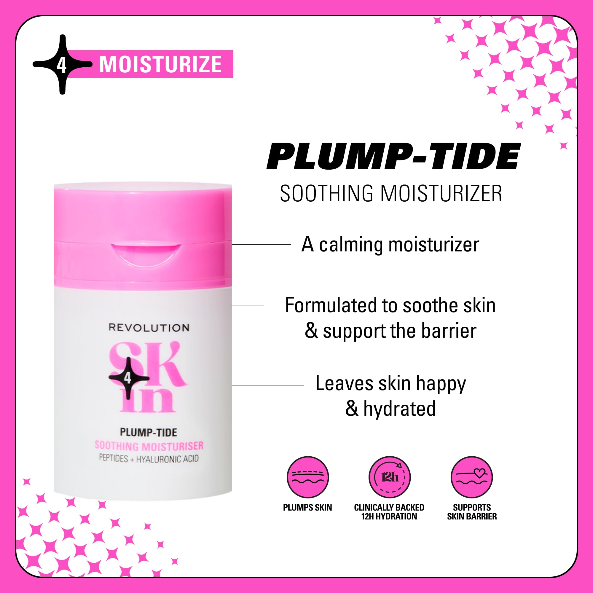 Revolution Skincare Plump-Tide Peptide & Hyaluronic Acid Soothing Moisturiser