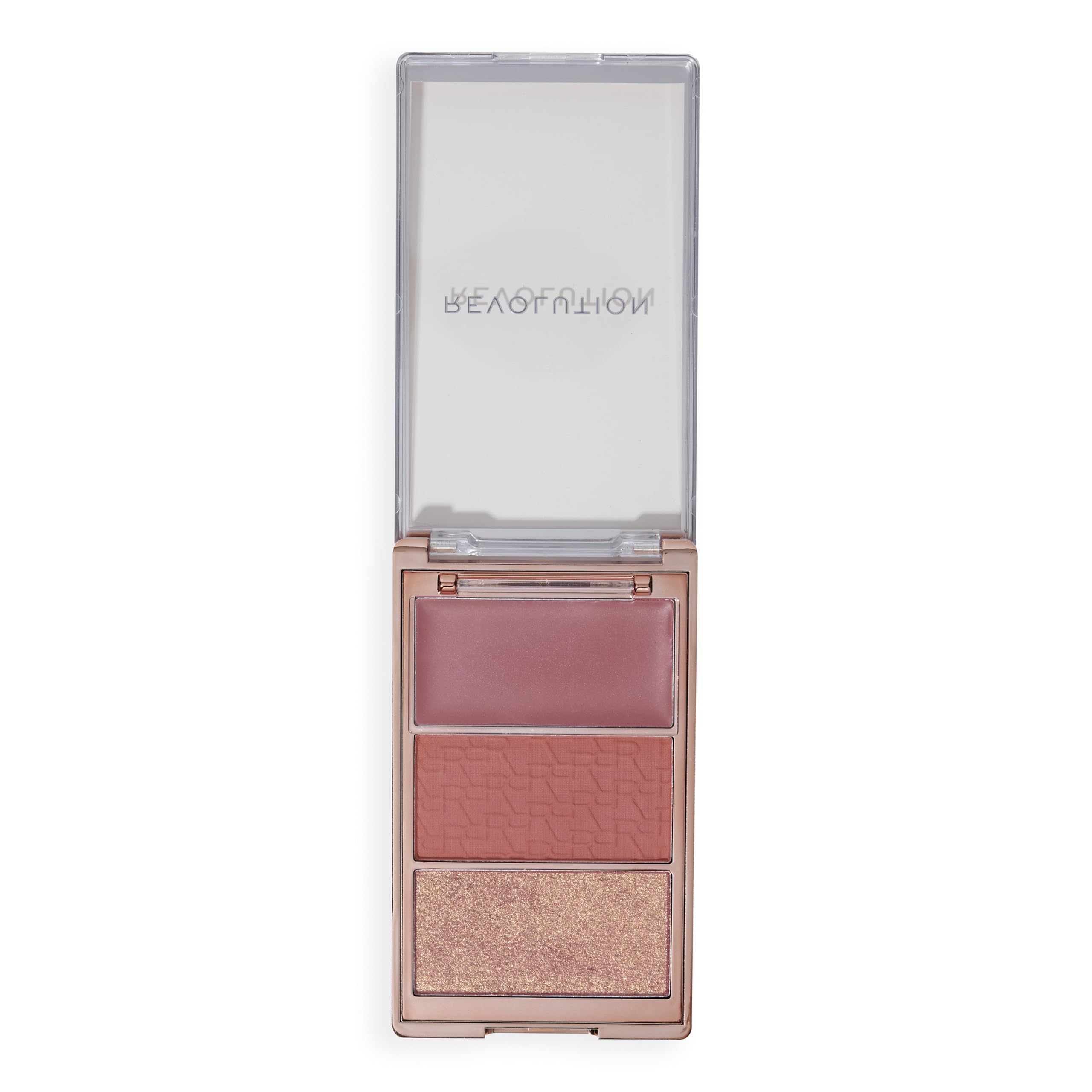 Makeup Revolution Blush Icon Palette: Cream & Pressed Powder Blusher Trio with Hyaluronic Acid 3