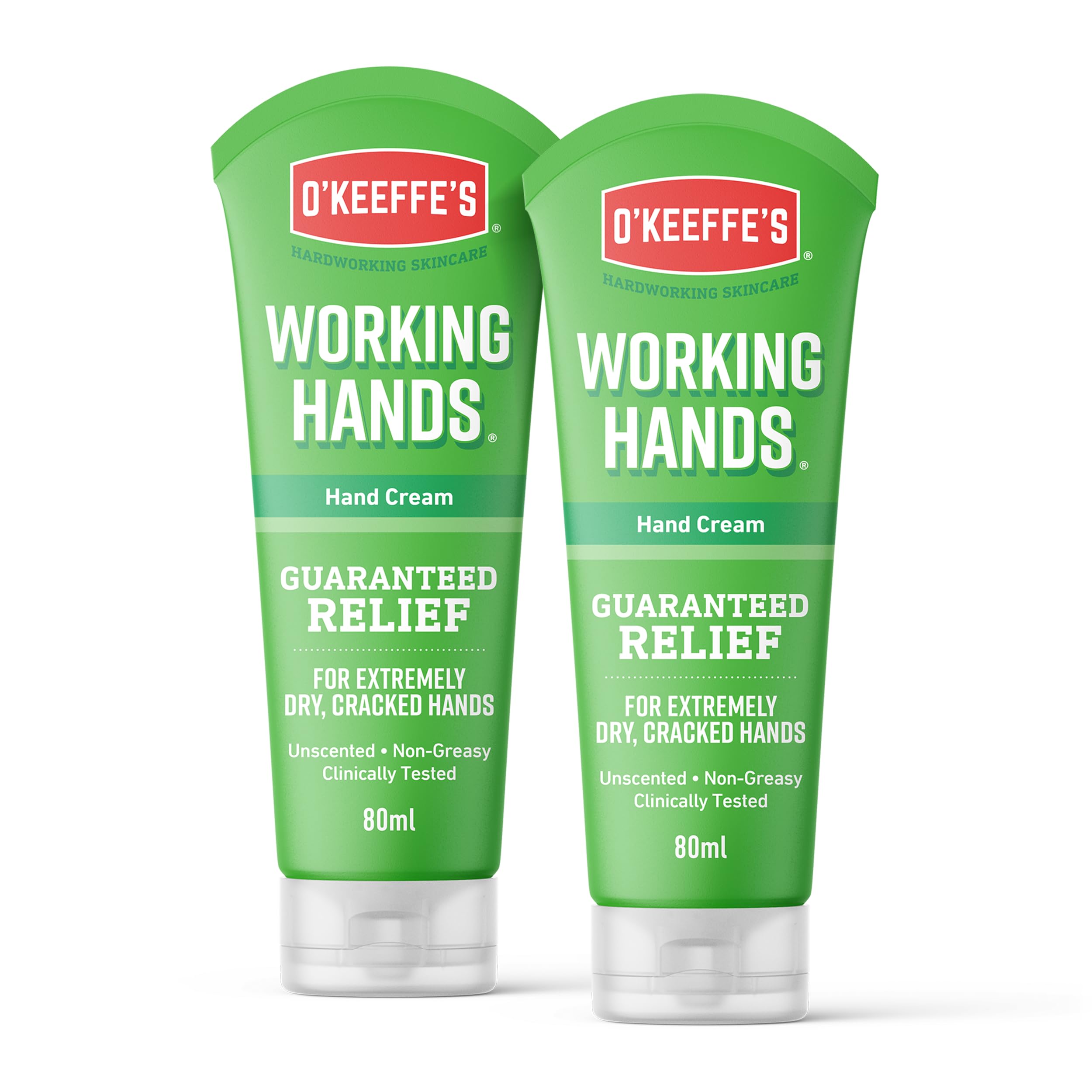 O'Keeffe's Working Hands Hand Cream (2 Pack, 80ml) for Extremely Dry, Cracked Hands