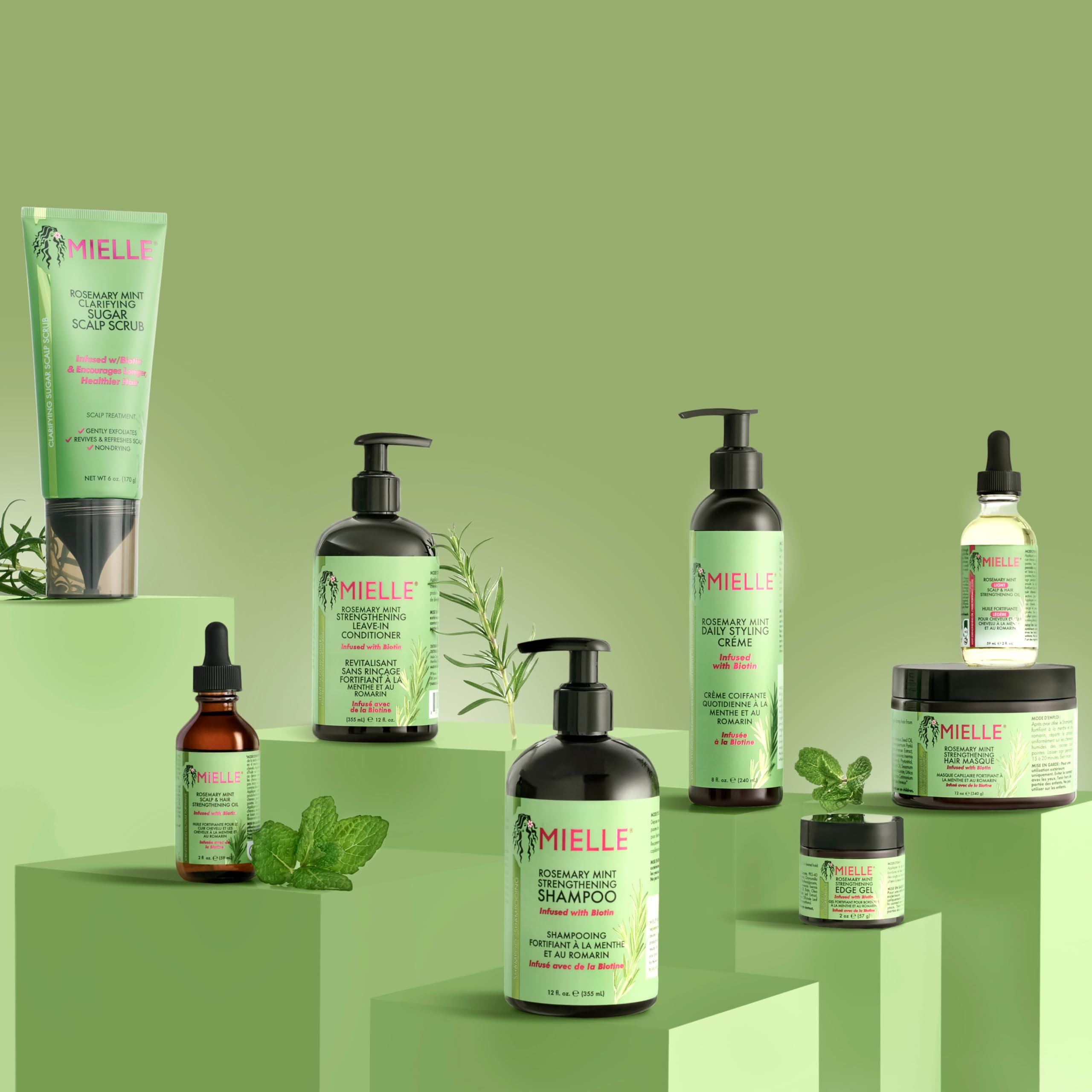 Mielle Rosemary & Mint Edge Control Gel - Strong Hold Hair Gel with Biotin 6