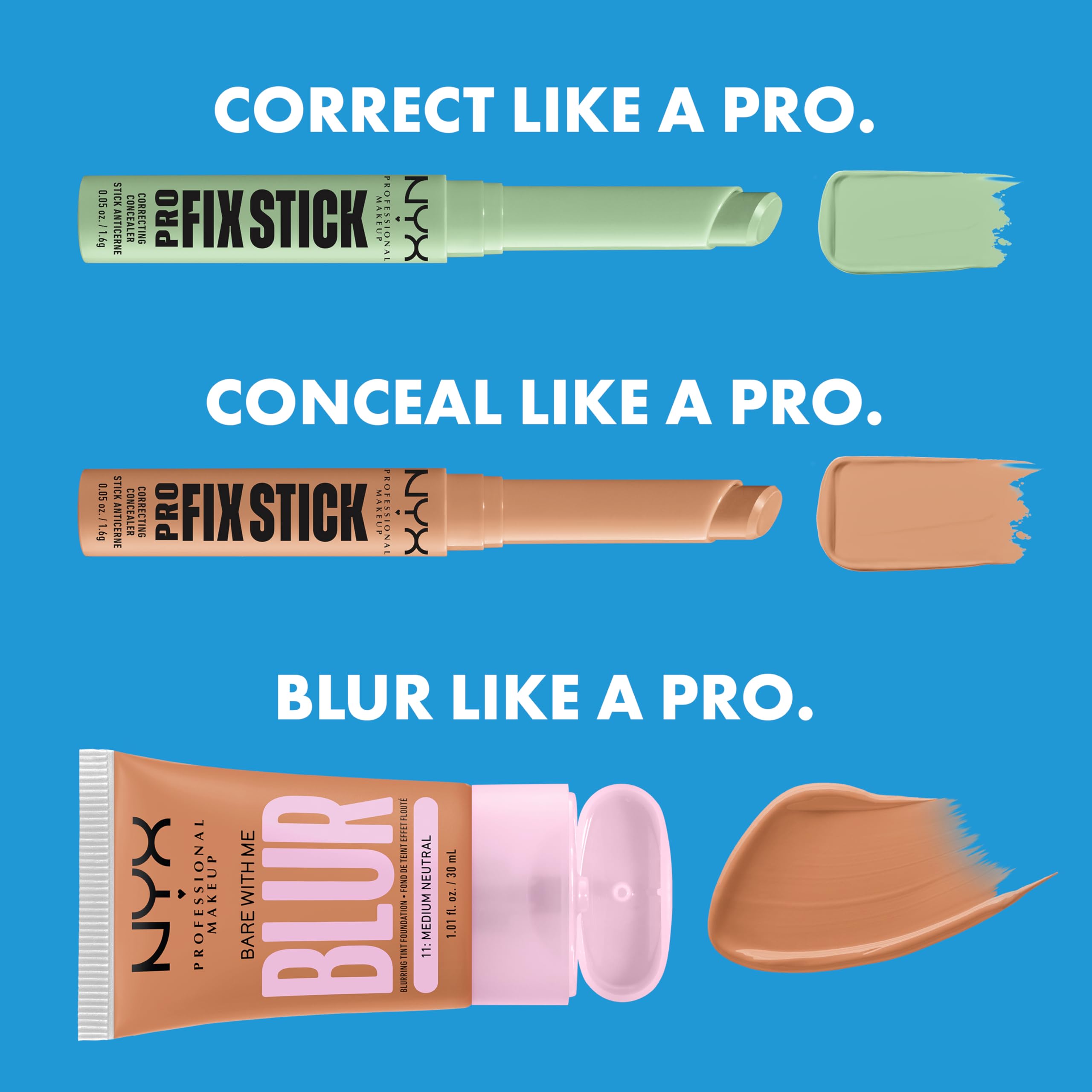 NYX Professional Makeup Pro Fix Stick Concealer - Neutral Tan | 12H Wear, Vegan Formula 5